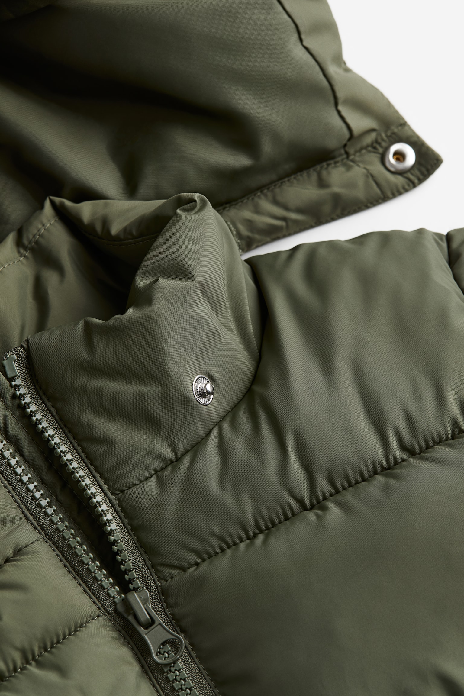 Water Repellent Puffer Jacket - Khaki green - 2