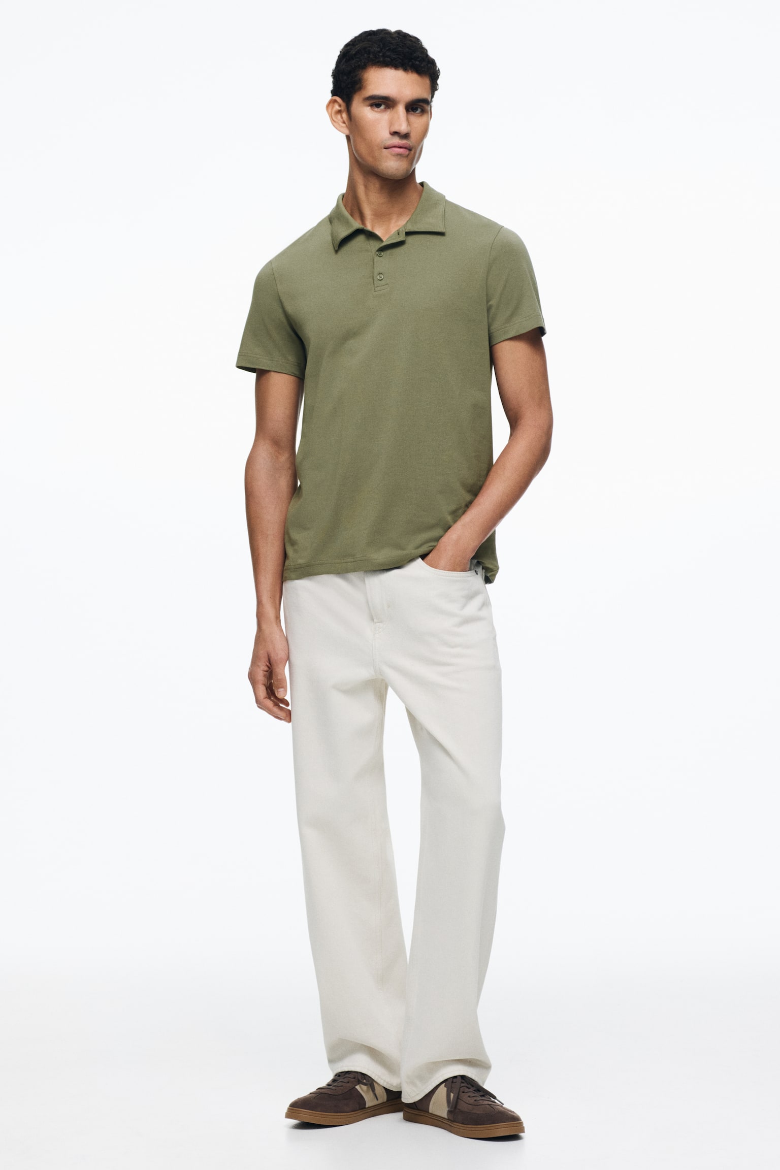 Slim Fit Polo shirt - Khaki green/Black/Navy blue - 2