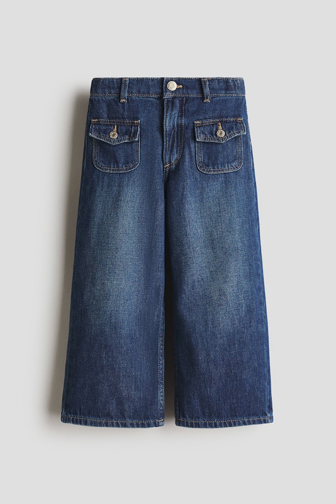 Wide-Leg Jeans - Denim blue - 1
