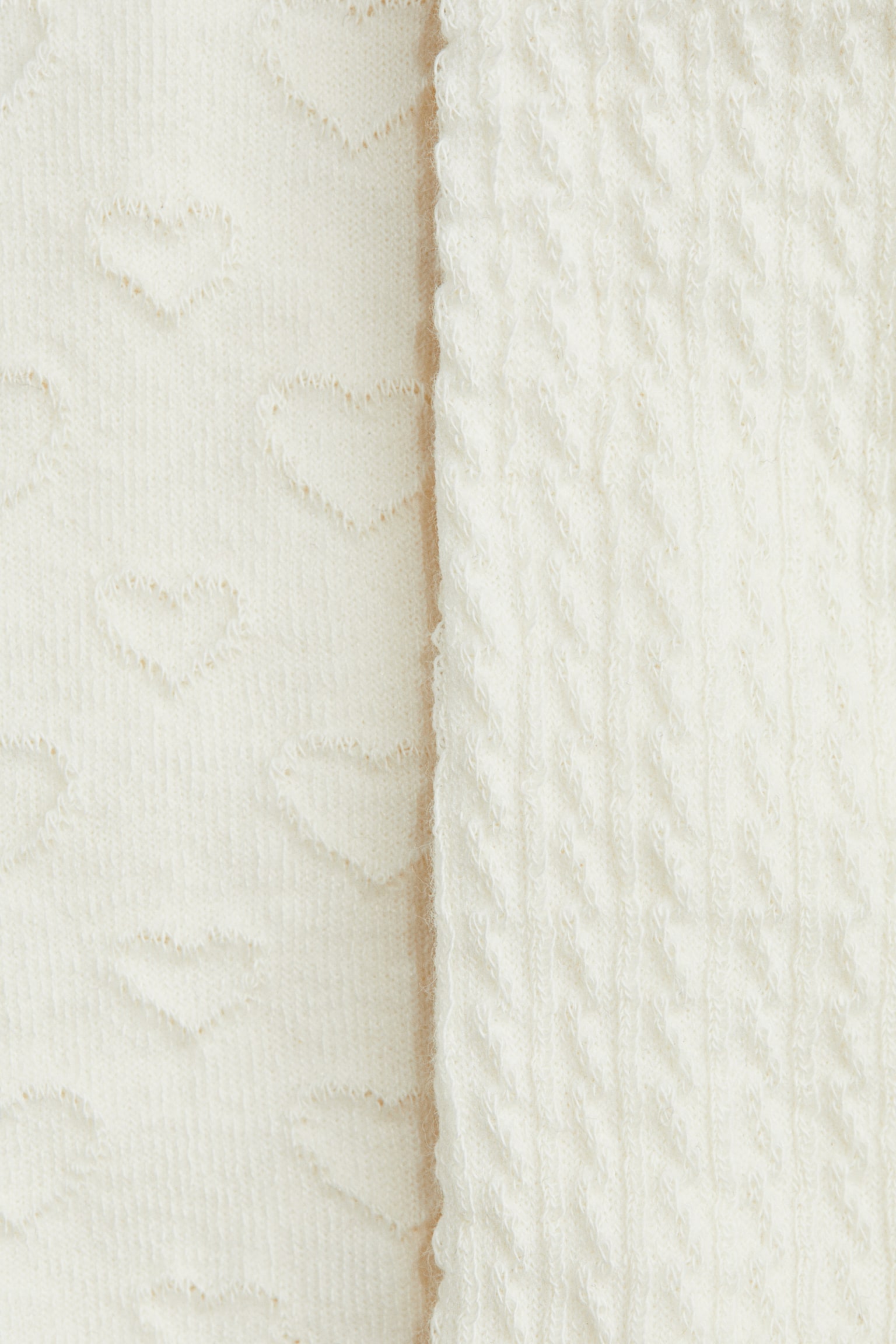 2-pack textured-knit tights - Cream - 2