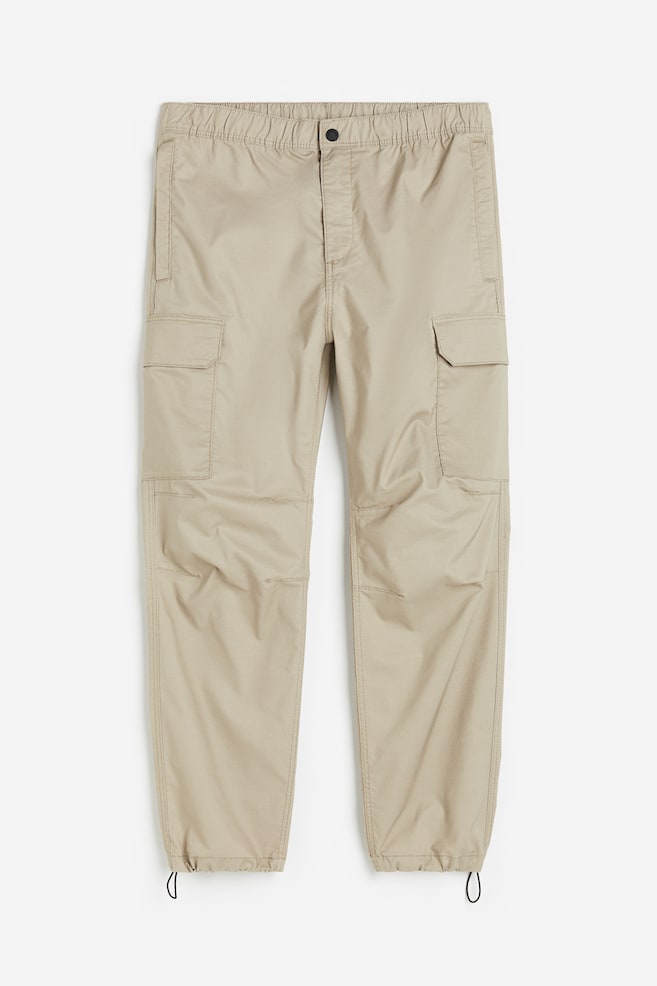 Pantaloni cargo in tessuto ripstop Regular Fit - Beige/Nero/Grigio/Verde kaki scuro - 1