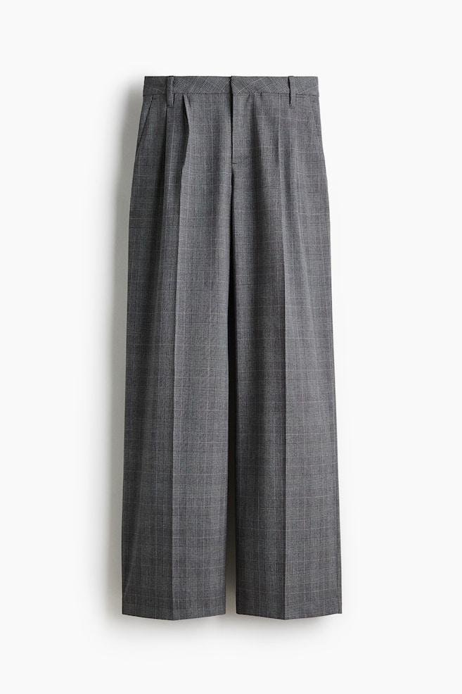 Wide tailored trousers - Grey/Checked/Light grey/Pinstriped/Grey - 1