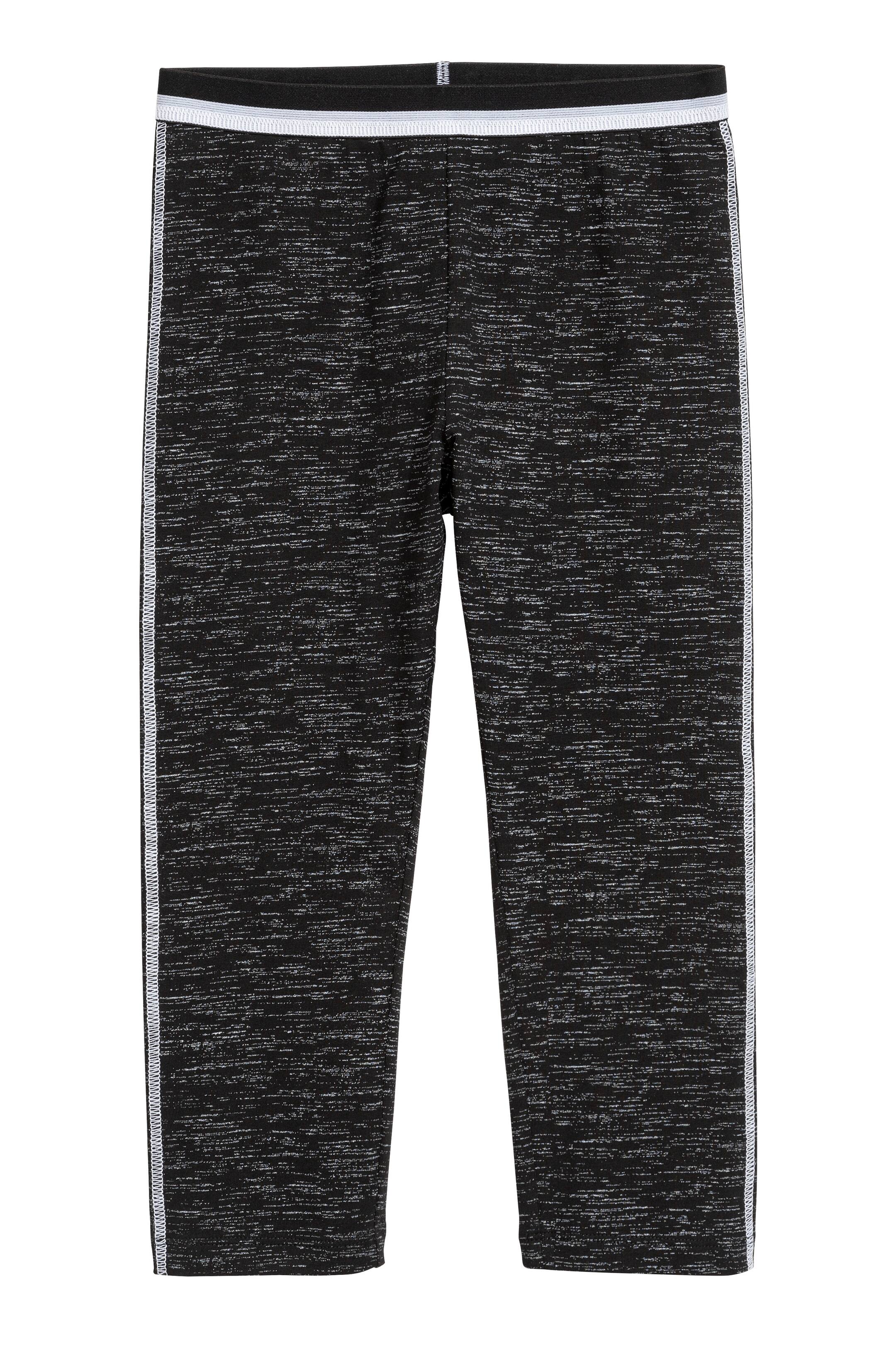 View larger image: 3/4-length leggings - Black marl - Kids | H&M GB 1