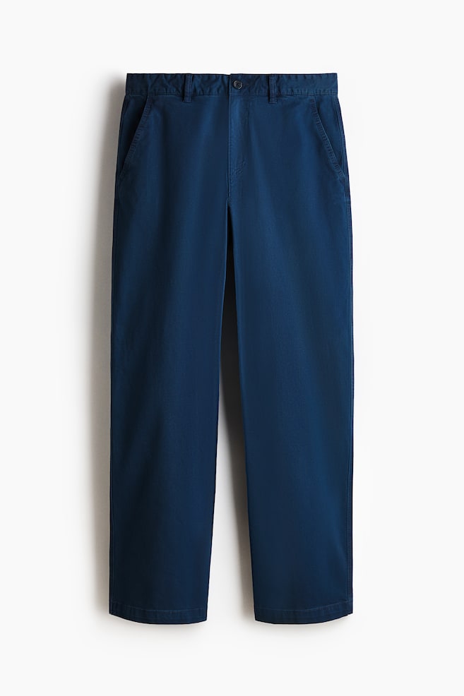 Baumwollchino in Relaxed Fit - Dunkelblau/Schwarz/Beige - 1