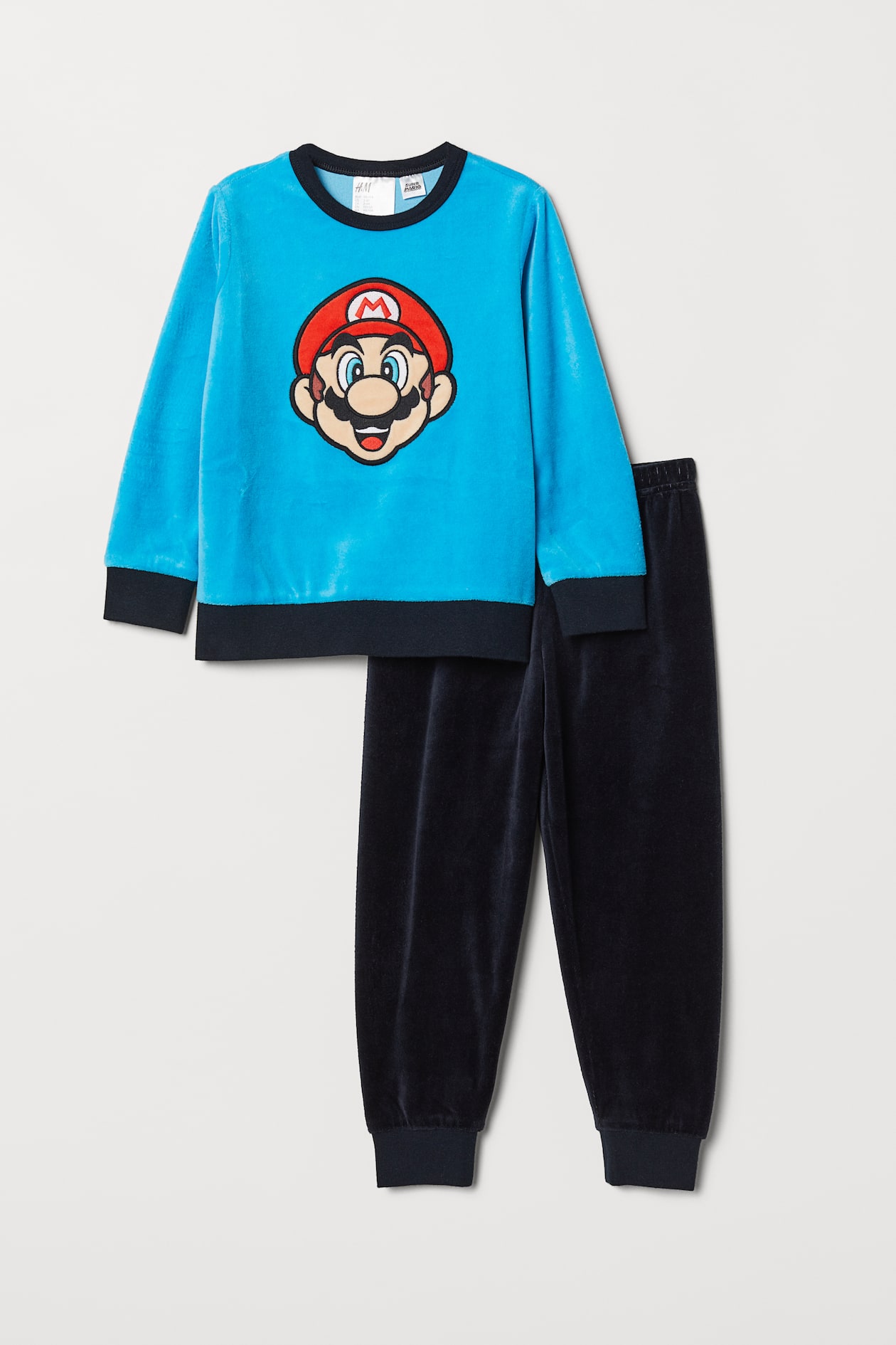Pyjama en velours Turquoise/Super Mario ENFANT H&M FR