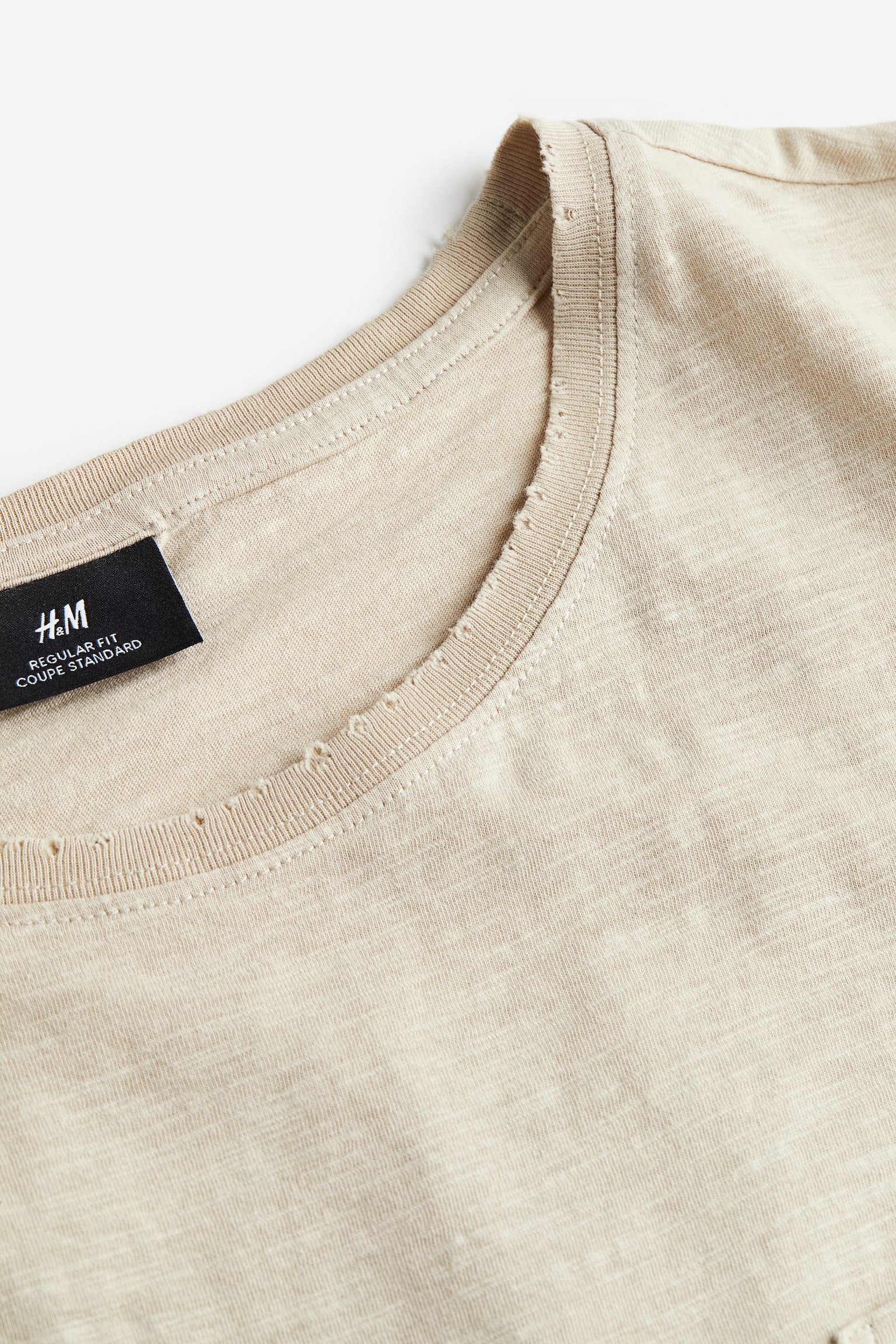 Regular Fit Pocket-detail T-shirt - Beige marl/White/Dark grey marl - 2