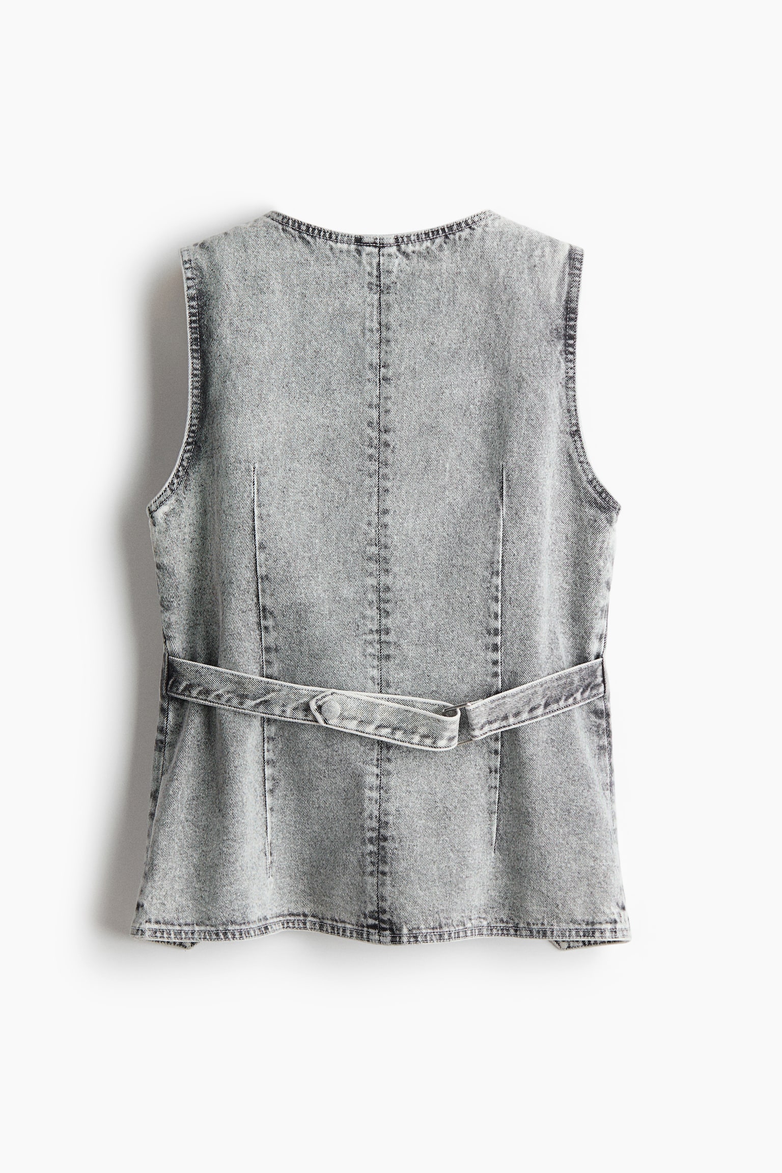 Bead Trim Denim Vest - Denim grey - 6