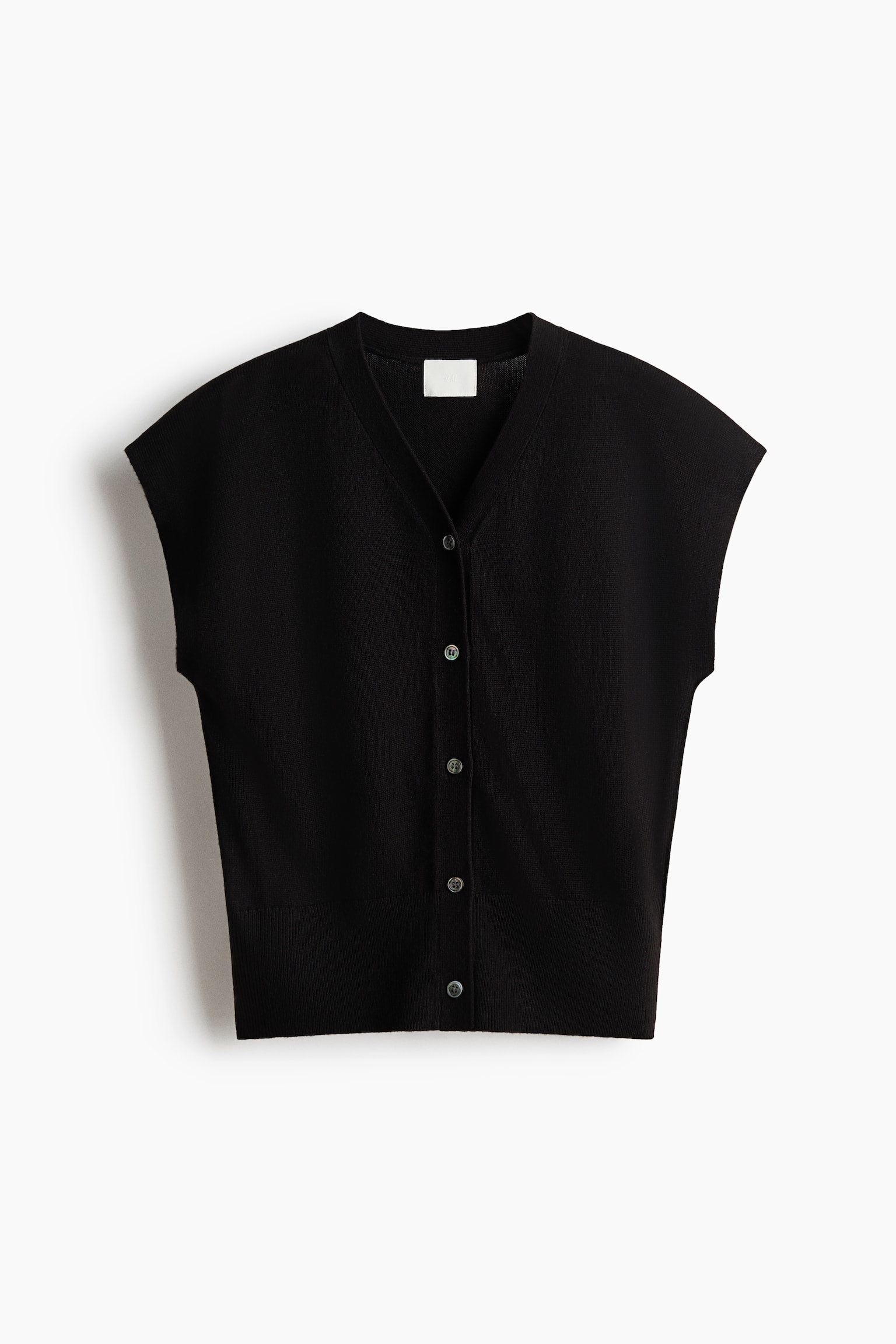 Knit Vest - Black/Cream