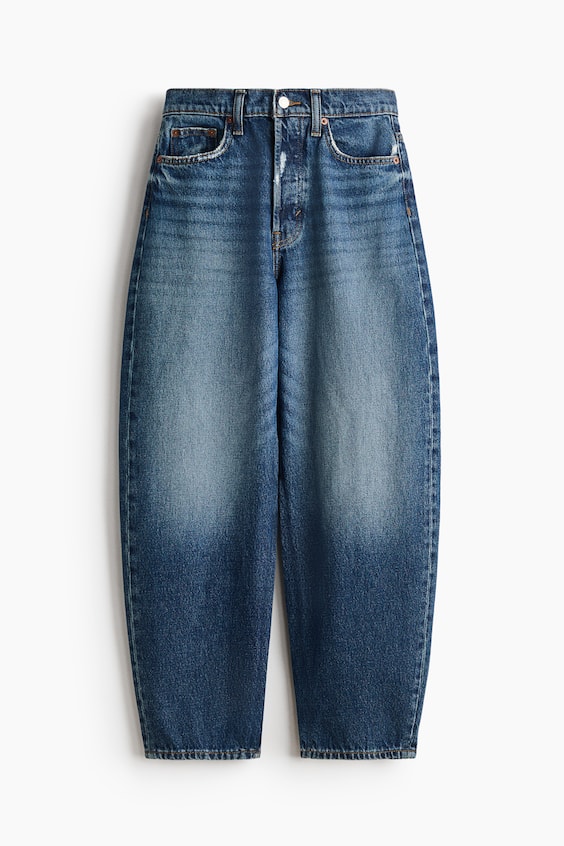 Женские джинсы H&M High-Waist Barrel-Leg Ankle Jeans