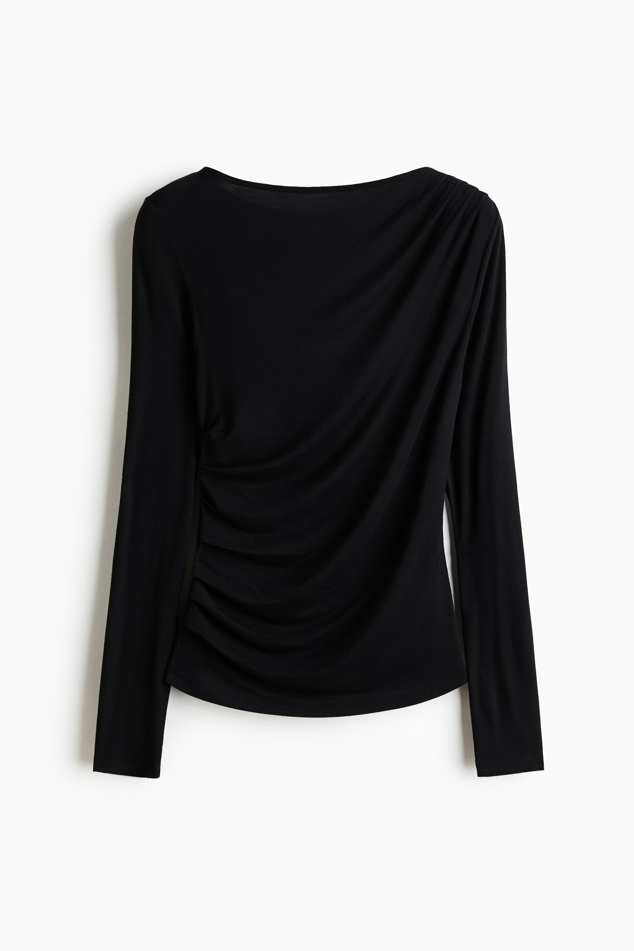 View larger image: Draped Viscose Top - Black - Ladies | H&M PH 5