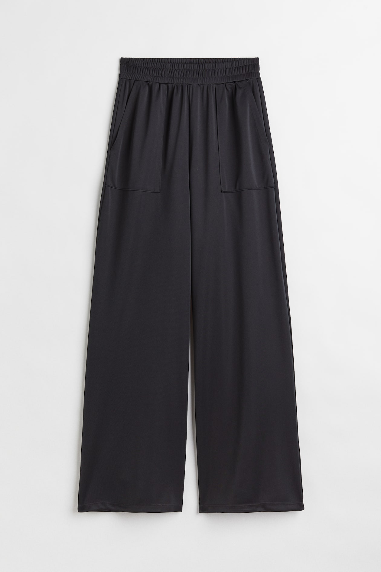 Wide-leg Sports Pants - High waist - Long - Black - Ladies | H&M US