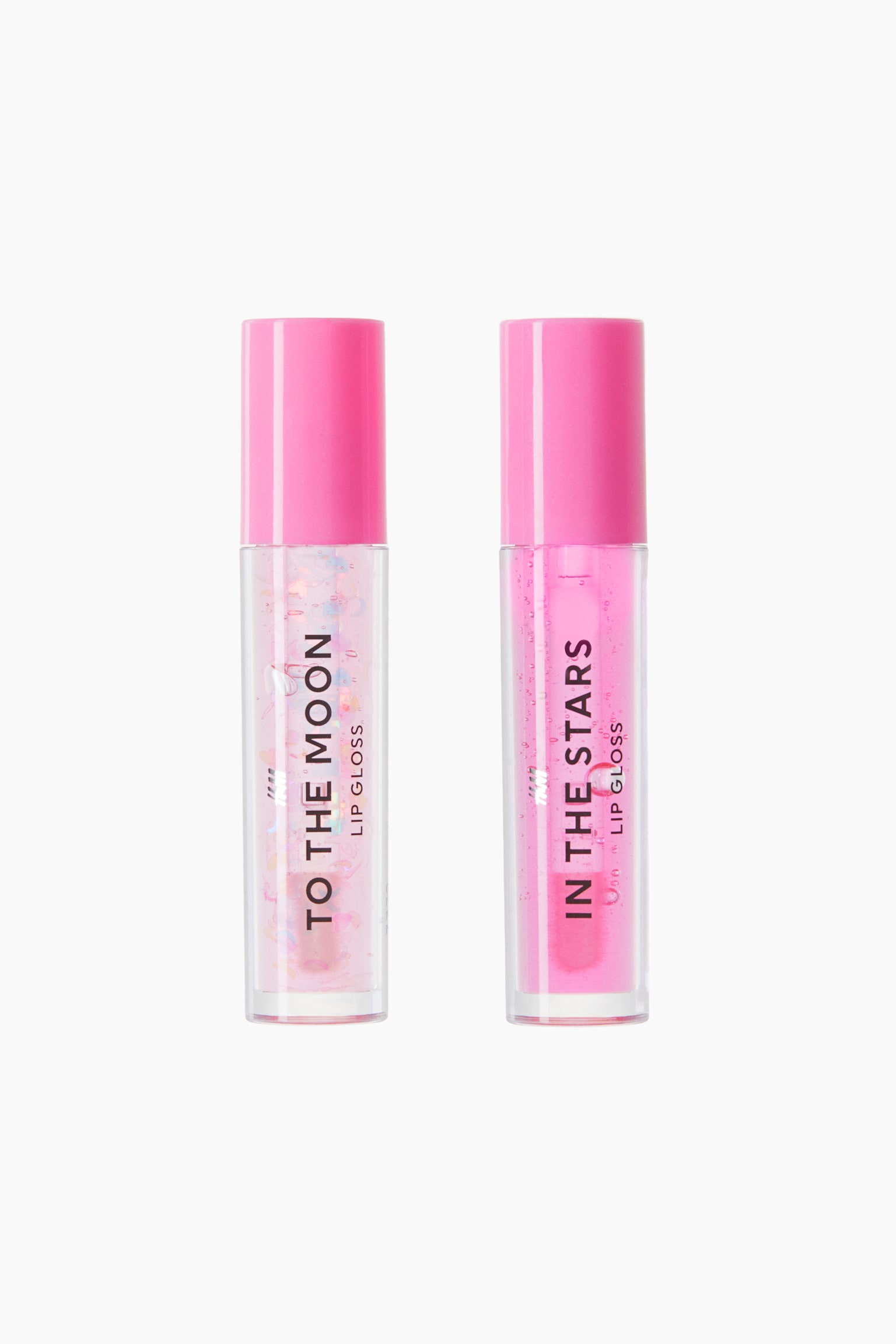 Duo de glosses de lábios - Transparente/Rosa claro/Rosa/Rosa/Branco/Rosa/Laranja/Transparente/Lilás claro/Lilás claro - 3