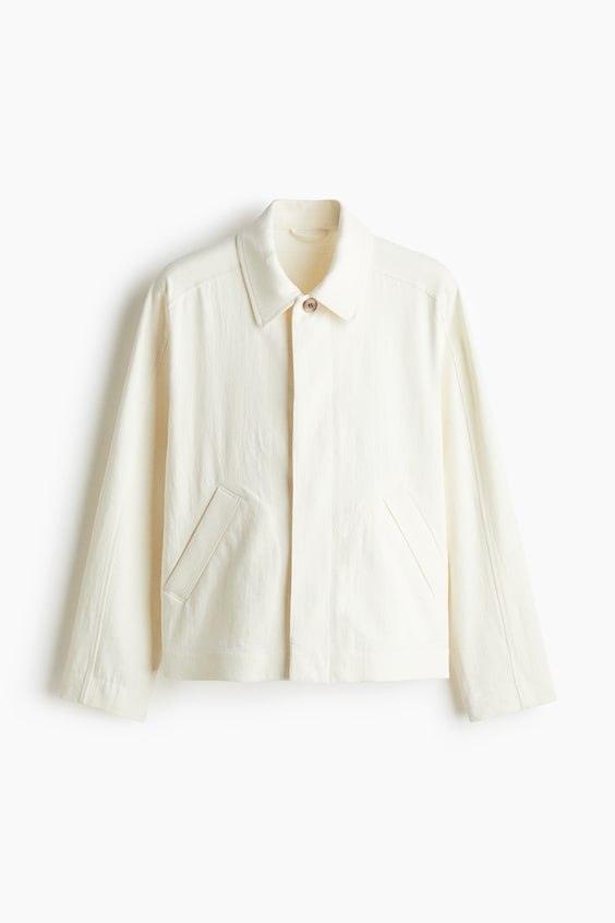 Мужские куртки H&M Regular-Fit Linen-Blend Jacket