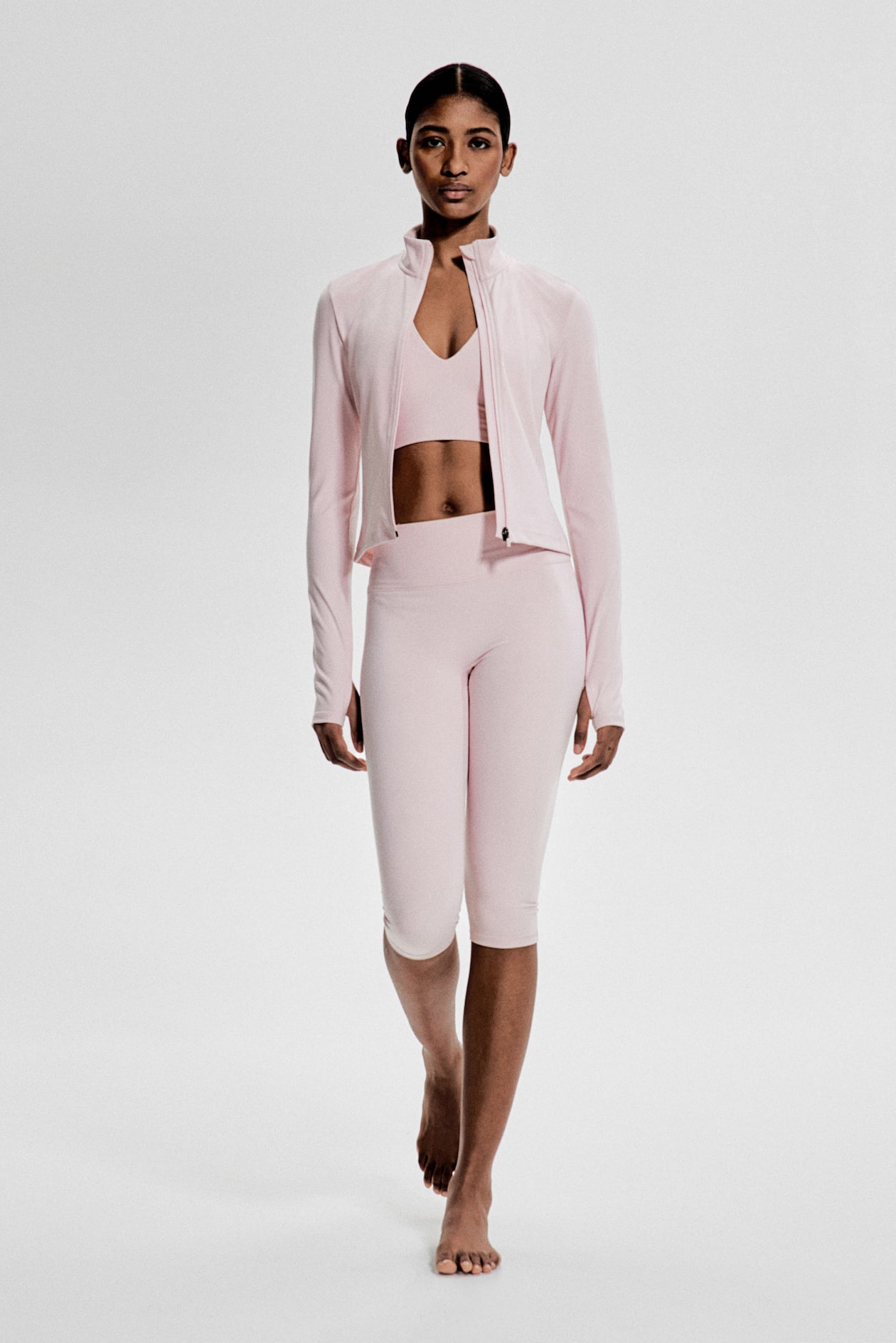 Veste de sport zippée SoftMove™ - Rose clair - FEMME | H&M FR