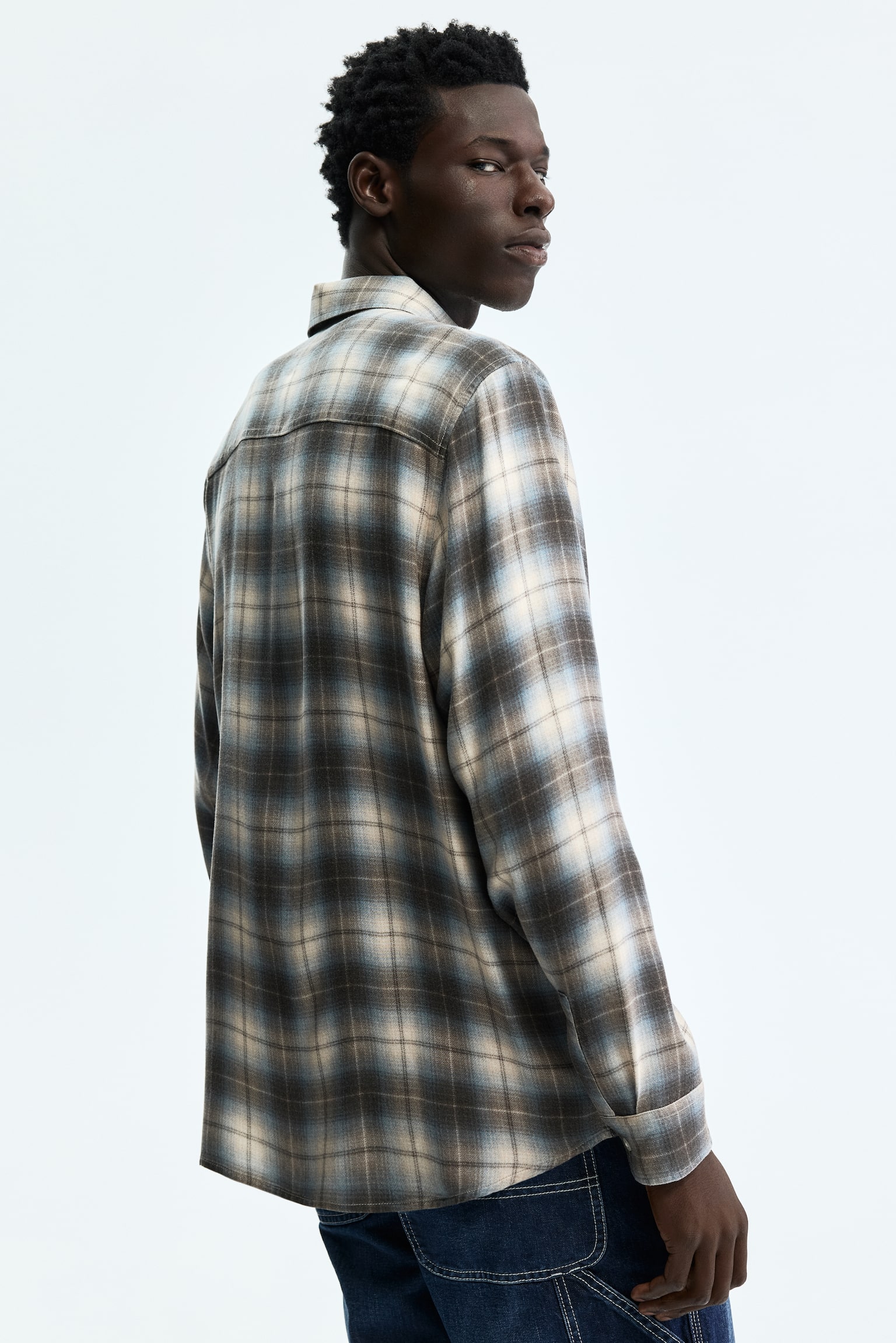 Relaxed Fit Shirt - Blue/Checked/Pink/Checked - 4