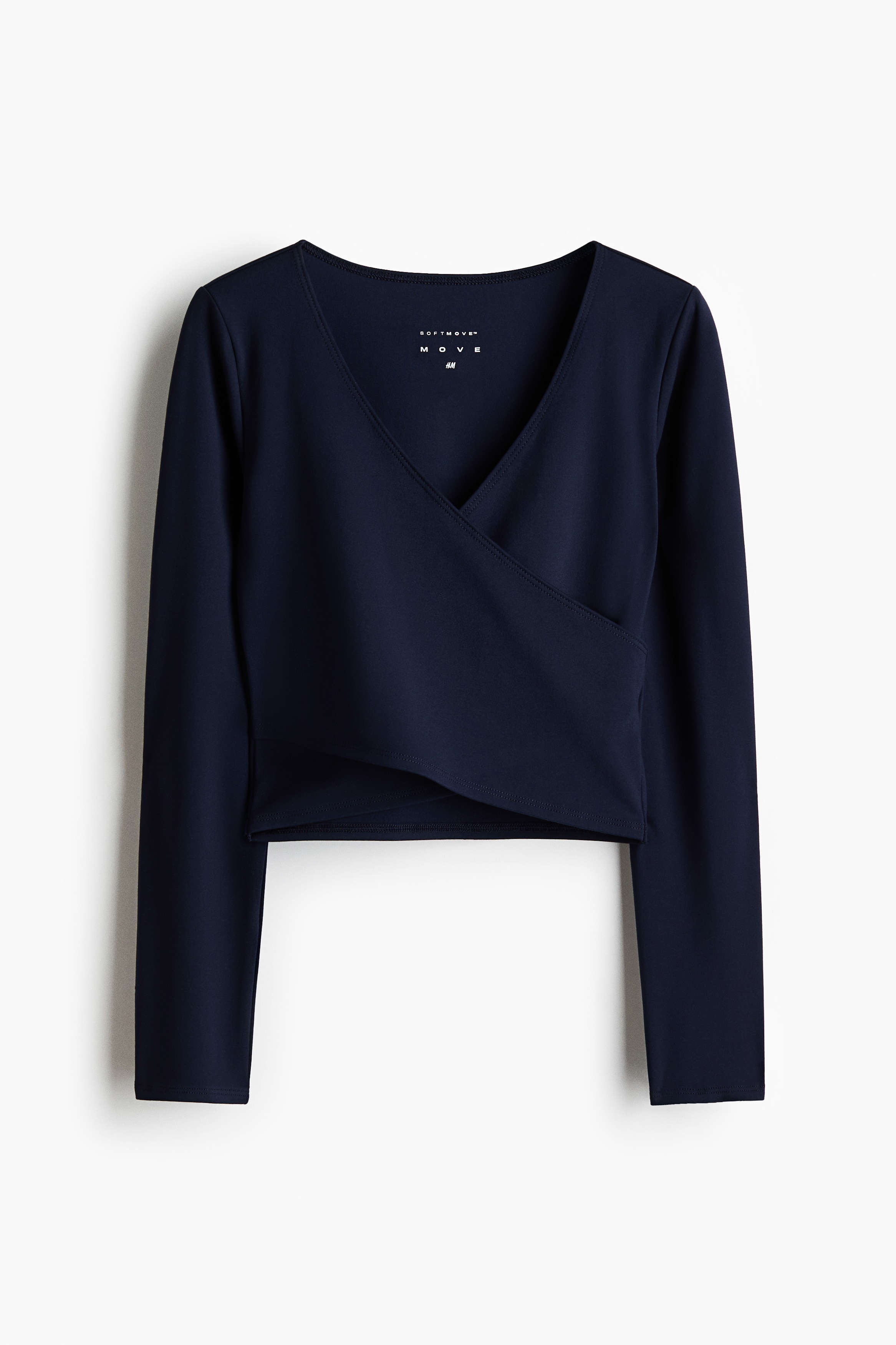 Sports wrap top - Navy blue