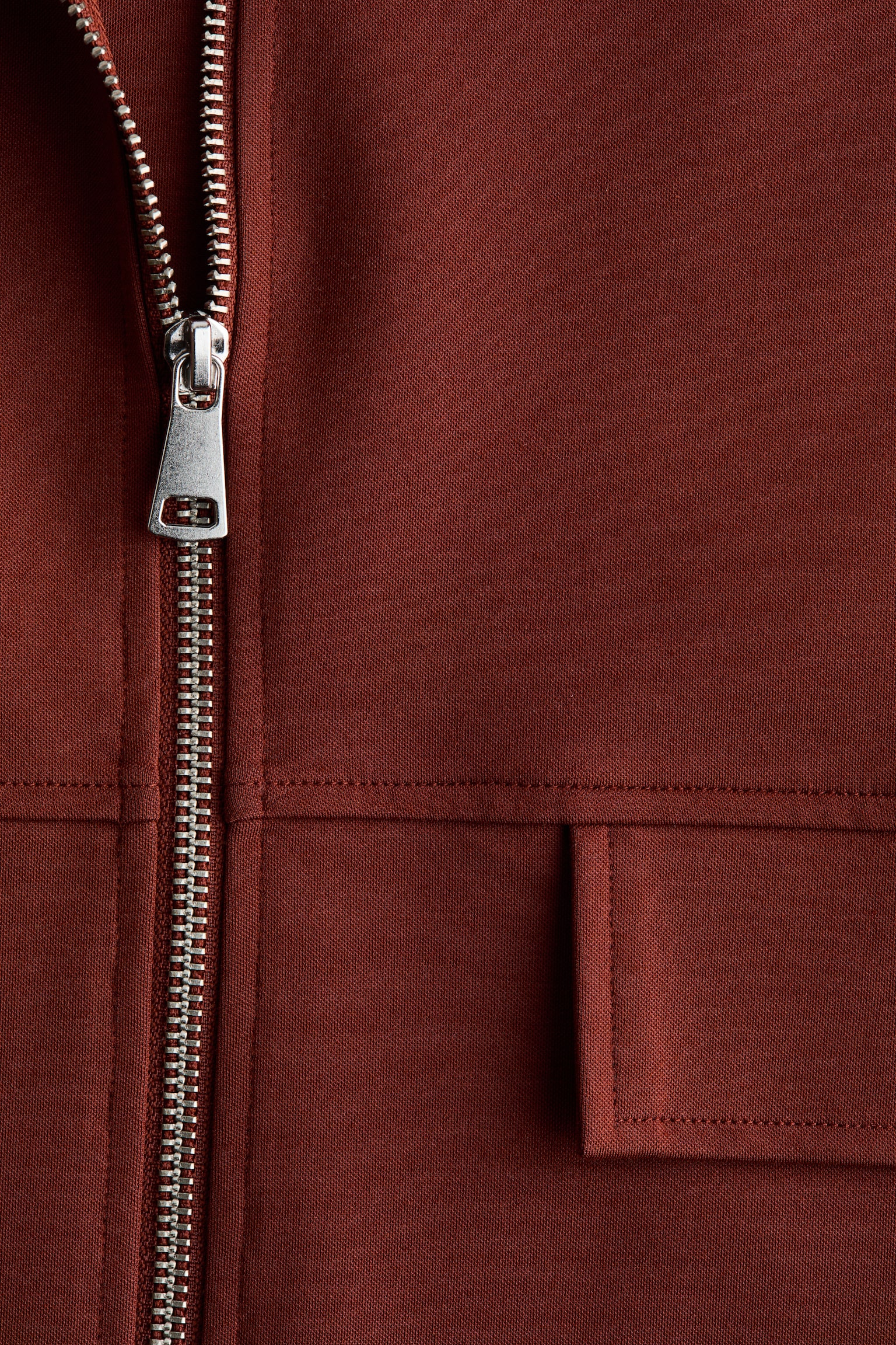 Женский топ H&M Jersey Top with Drawstrings, цвет: Ржавый красный — фото 6