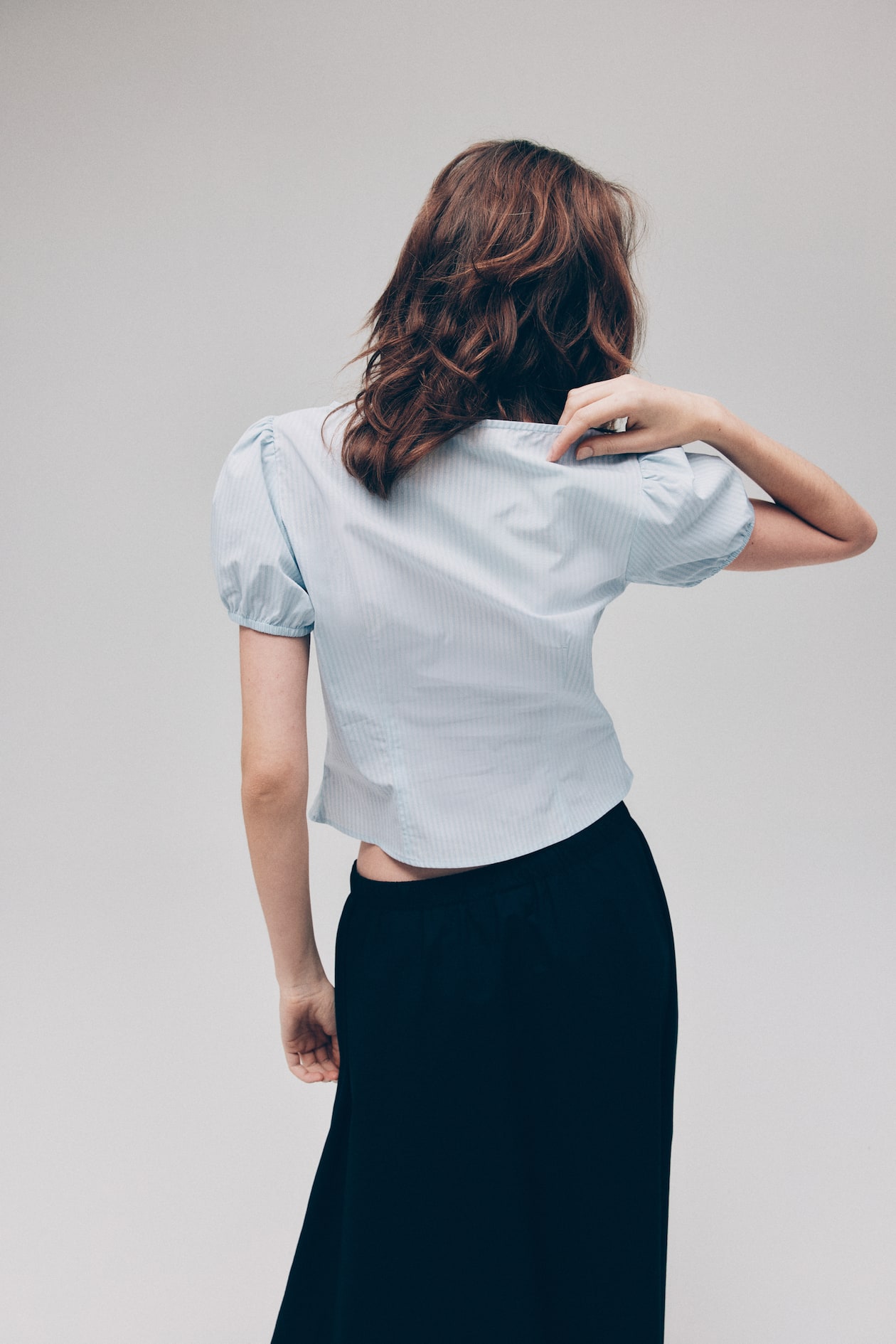 Puff-Sleeved Poplin Blouse - image 2
