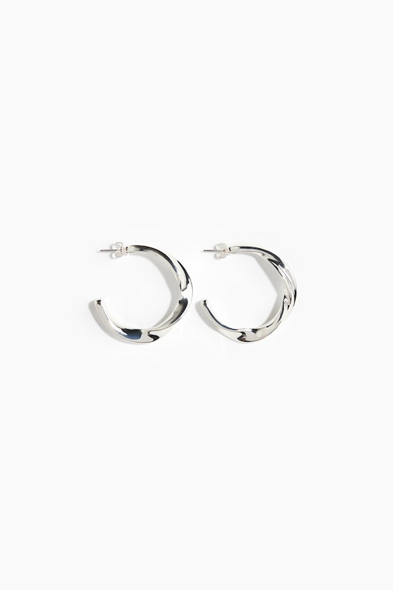 Женские серьги-кольца H&M, цвет: Серебряный