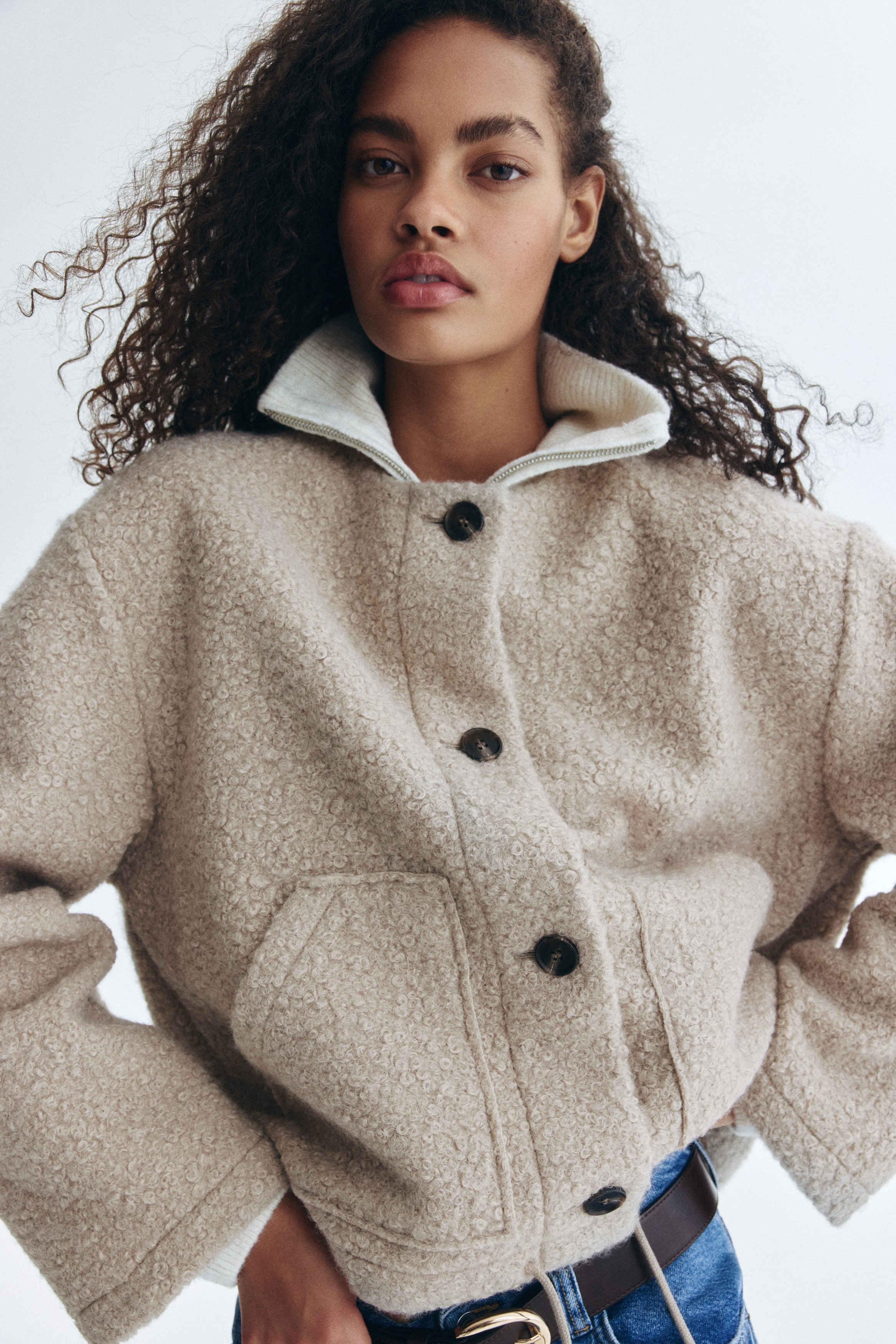 Teddy Fleece Jacket - Taupe - Ladies | H&M US