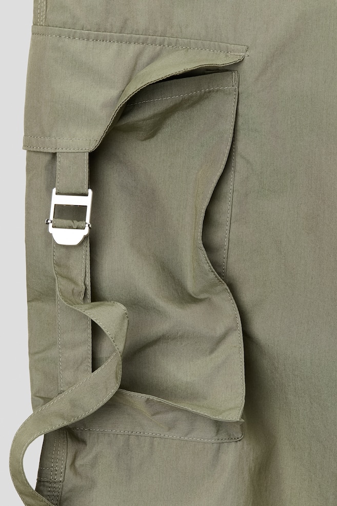 Loose-Fit Cargo Pants-Khaki green - 3