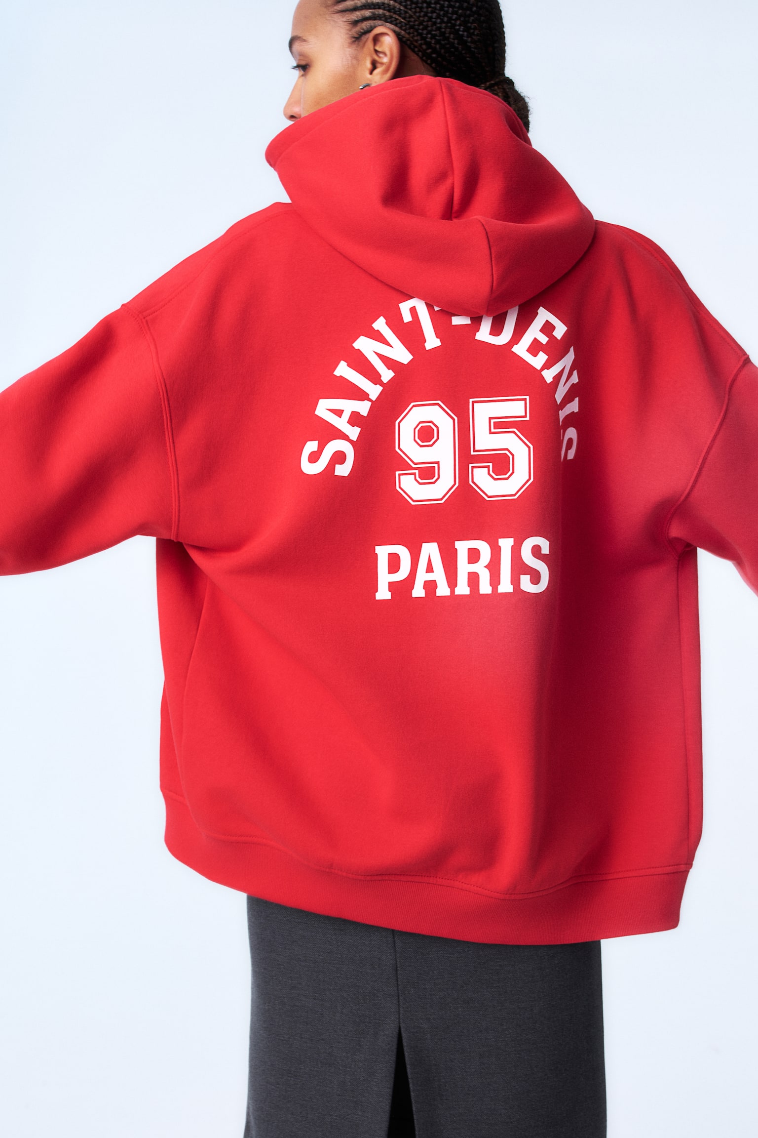 Oversized zip-through hoodie - Red/Saint-Denis/Black/Seine/Light beige/California/Light beige/Pure at Heart - 5