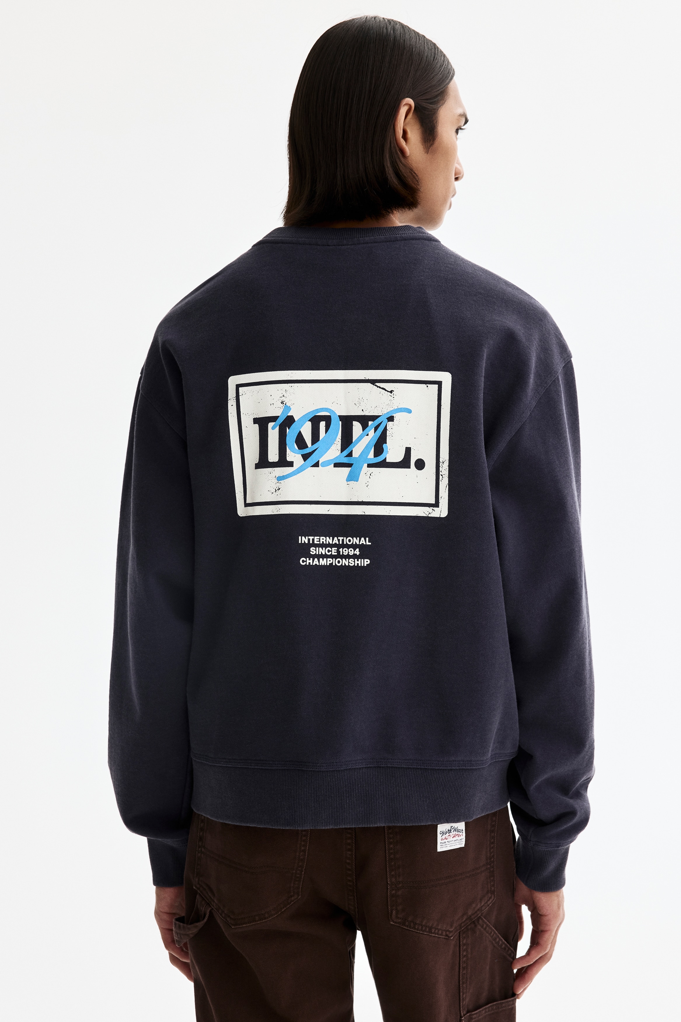 Men's Dark beige/SoHo NYC Loose Fit Printed Sweatshirt | H&M SG