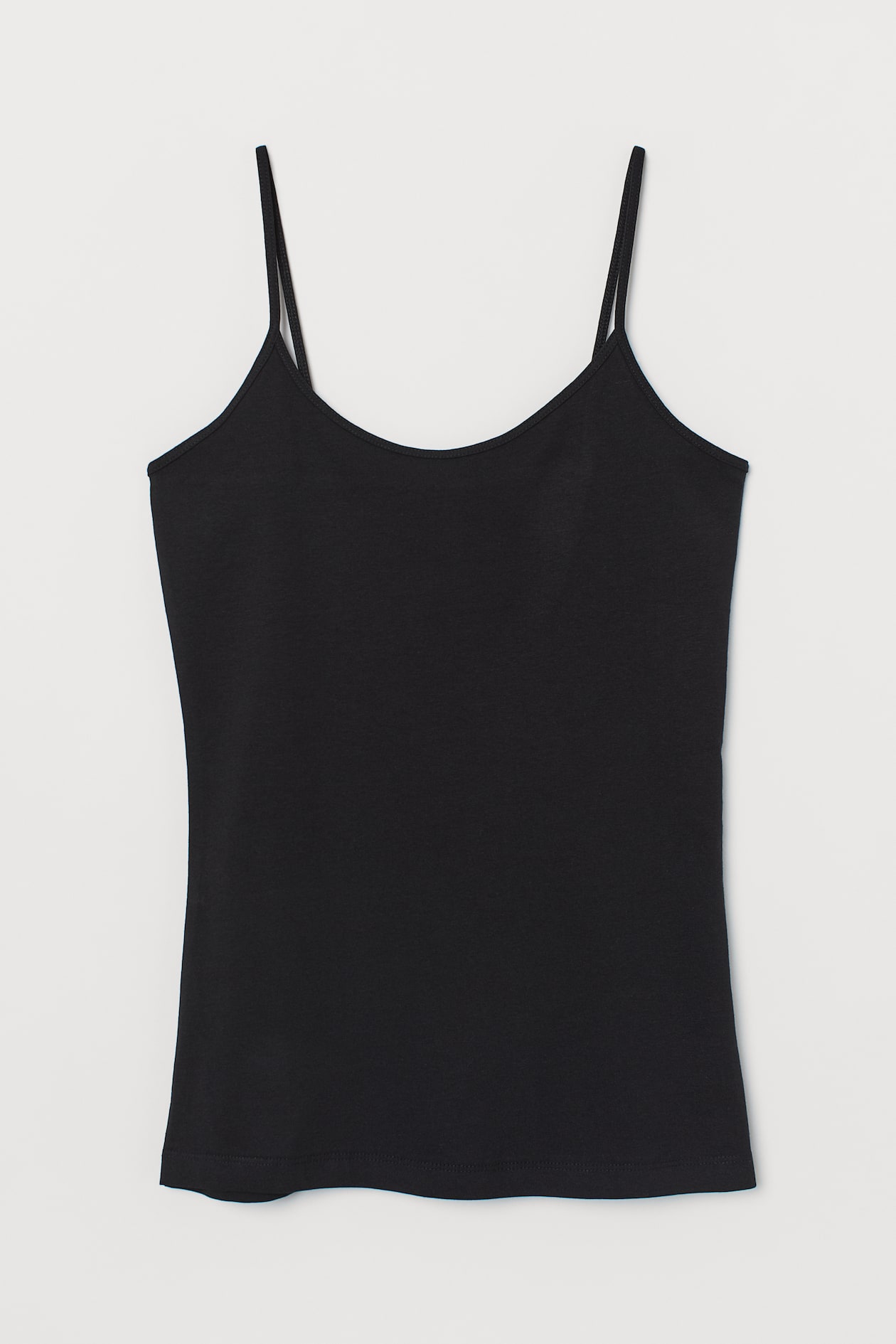 Jersey strappy top - Sleeveless - Black - Ladies | H&M GB