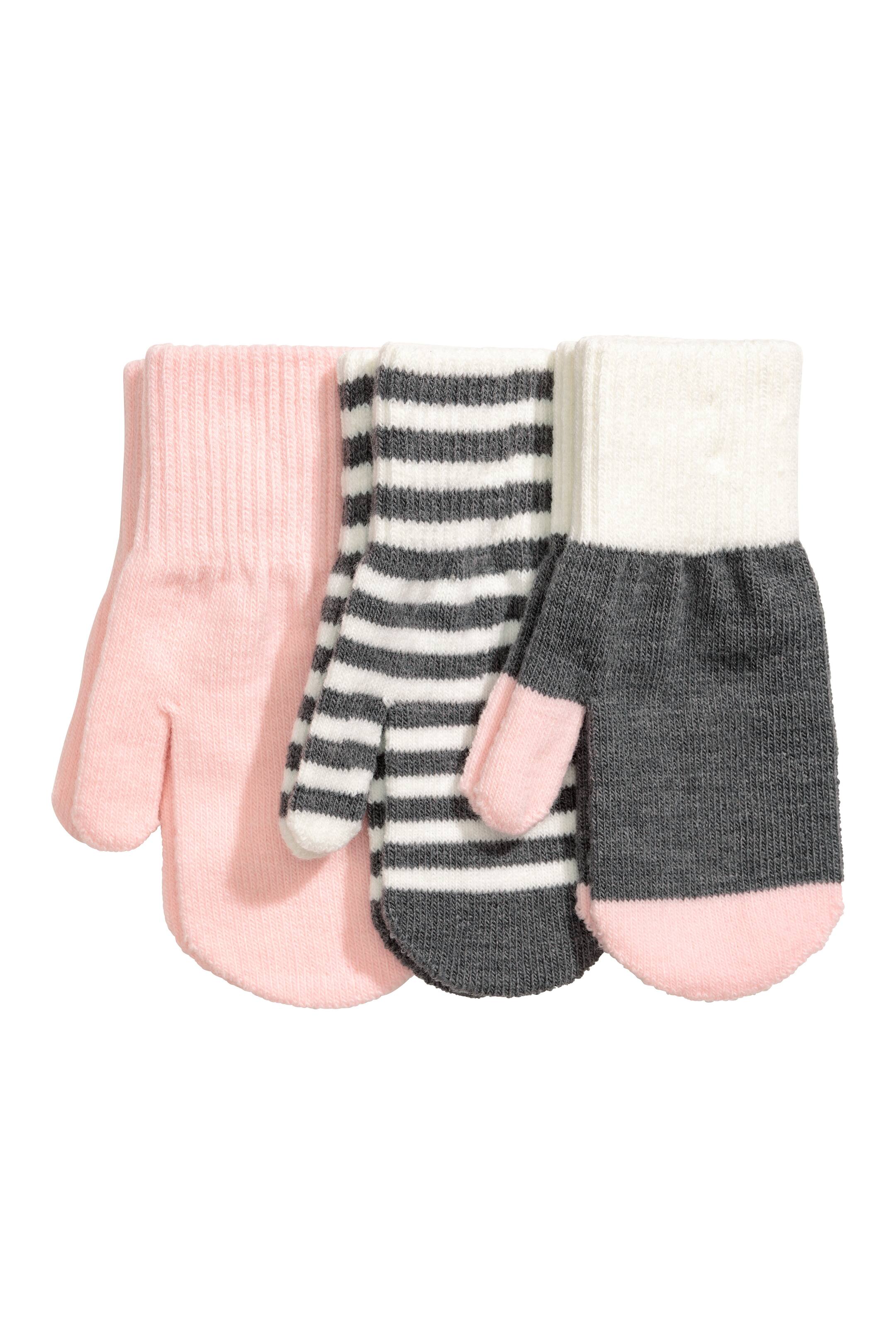 View larger image: 3-pack mittens - Light pink - Kids | H&M GB 1