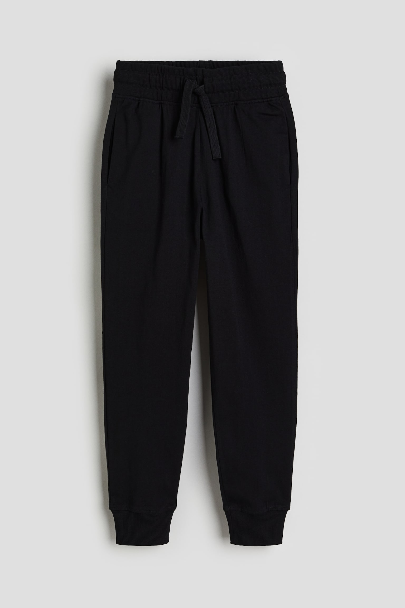 Cotton jersey joggers - Black/Navy blue/Light grey marl - 1