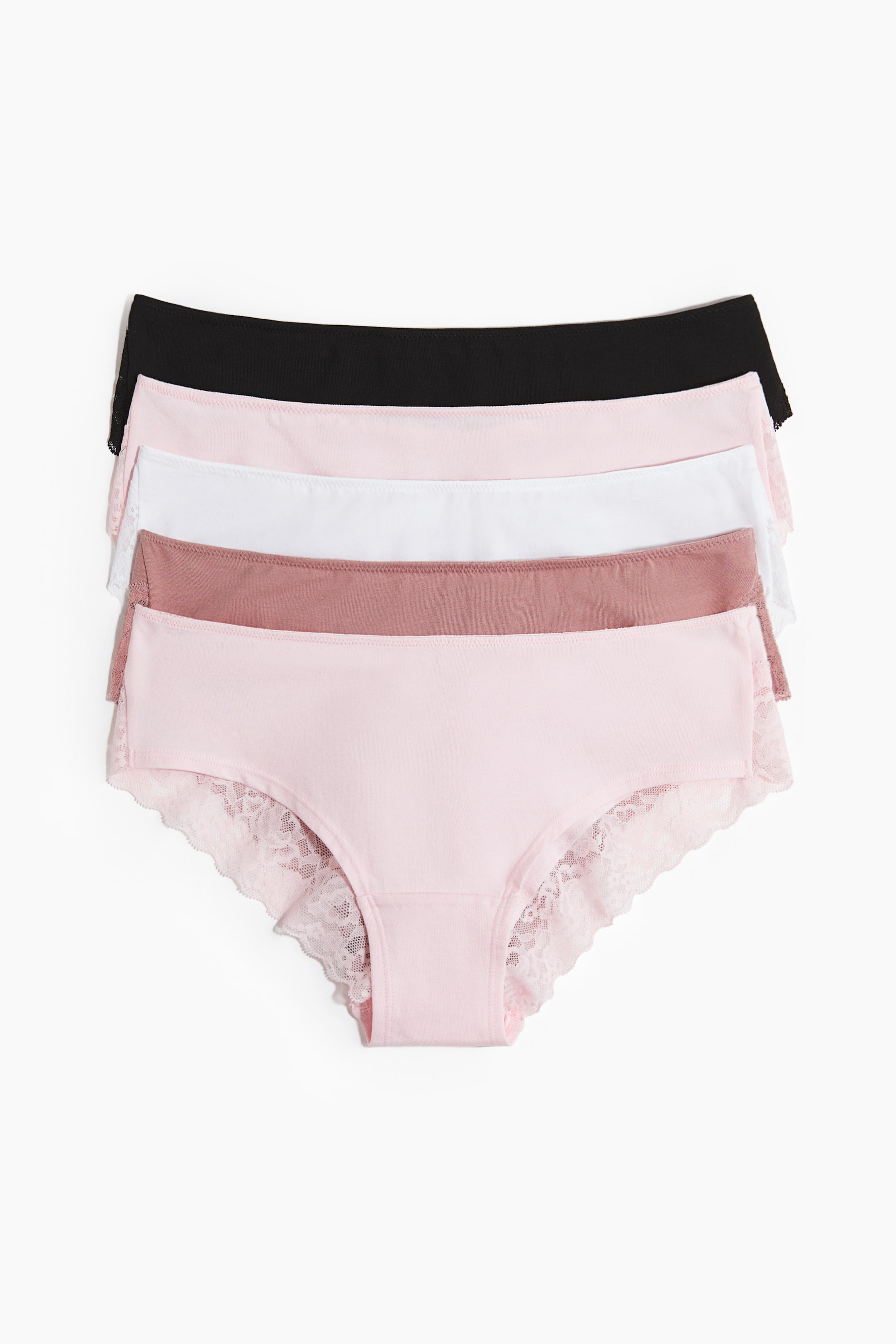 View larger image: 5-pack hipster briefs - Pink/White/Black - Ladies | H&M IN 1