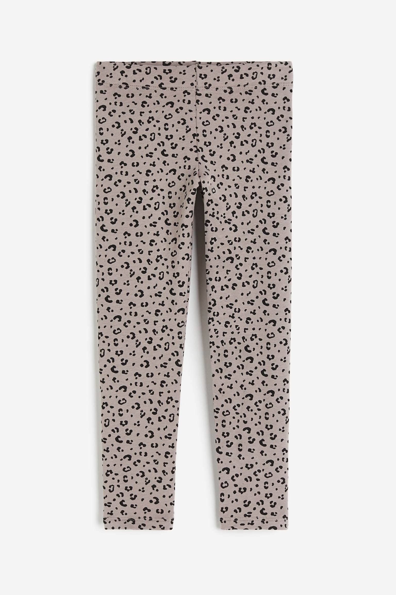 Brushed Lining Leggings - Greige/Leopard print/Black/Hearts/Beige/Leopard print/Dark grey/Spot/Pink/Hearts/Light beige/Hearts - 1