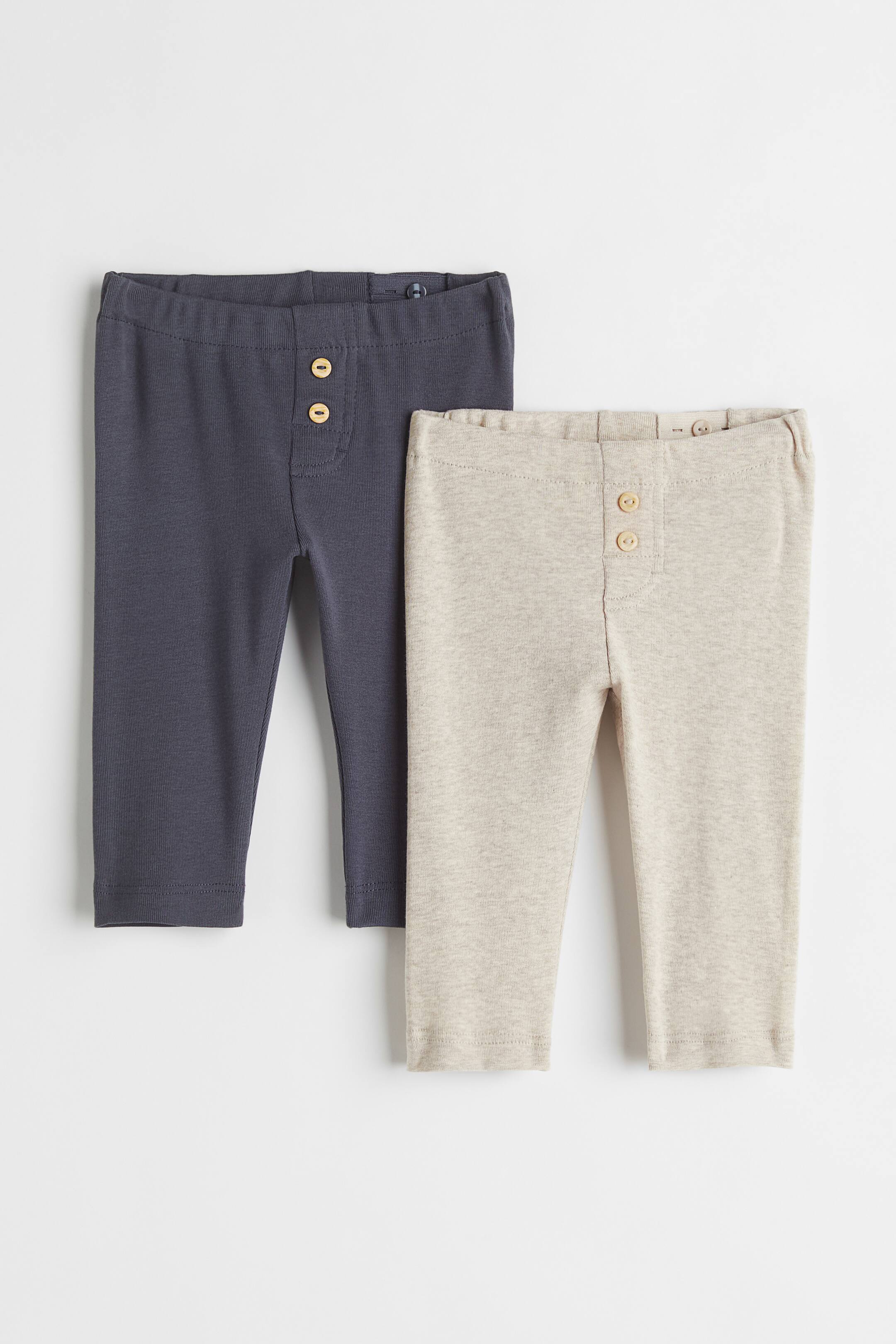 查看大圖: 2件入內搭褲 - 深灰藍色/混米色 - Kids | H&M 1