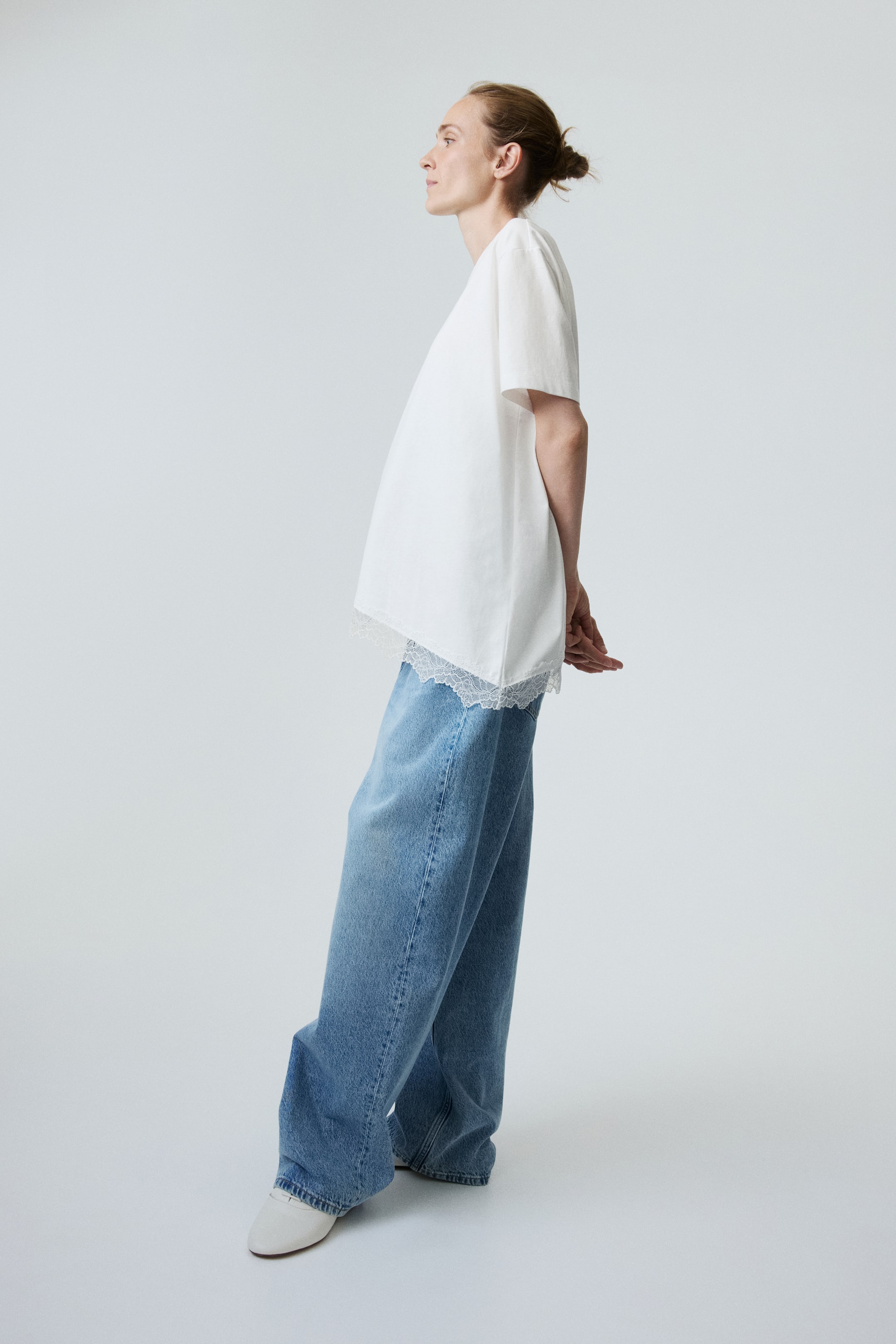 MAMA T-shirt avec dentelle