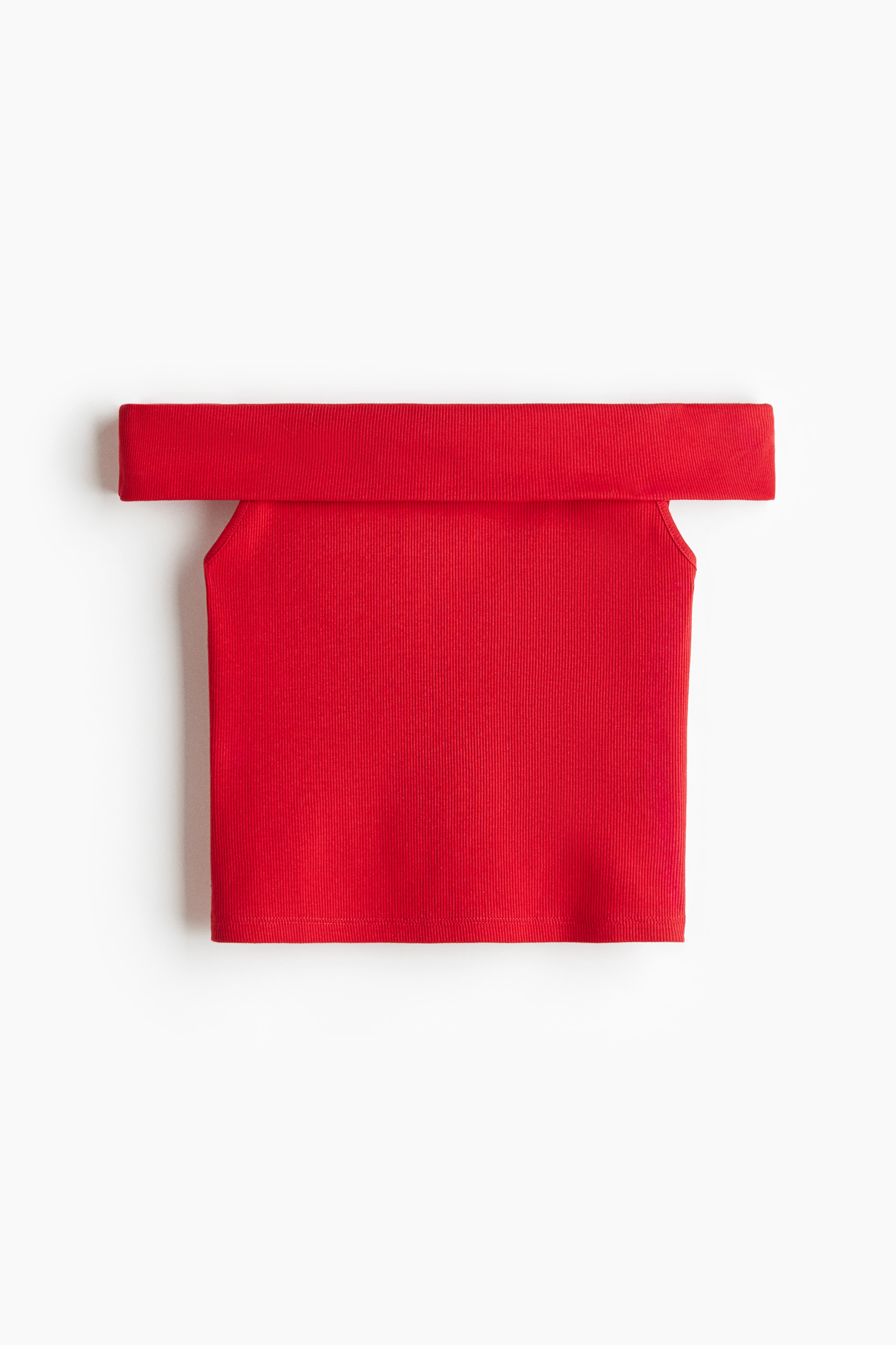 Rebrované tričko s odhalenými plecami - Jasnočervená/Čierna/Biela/pruhovaná