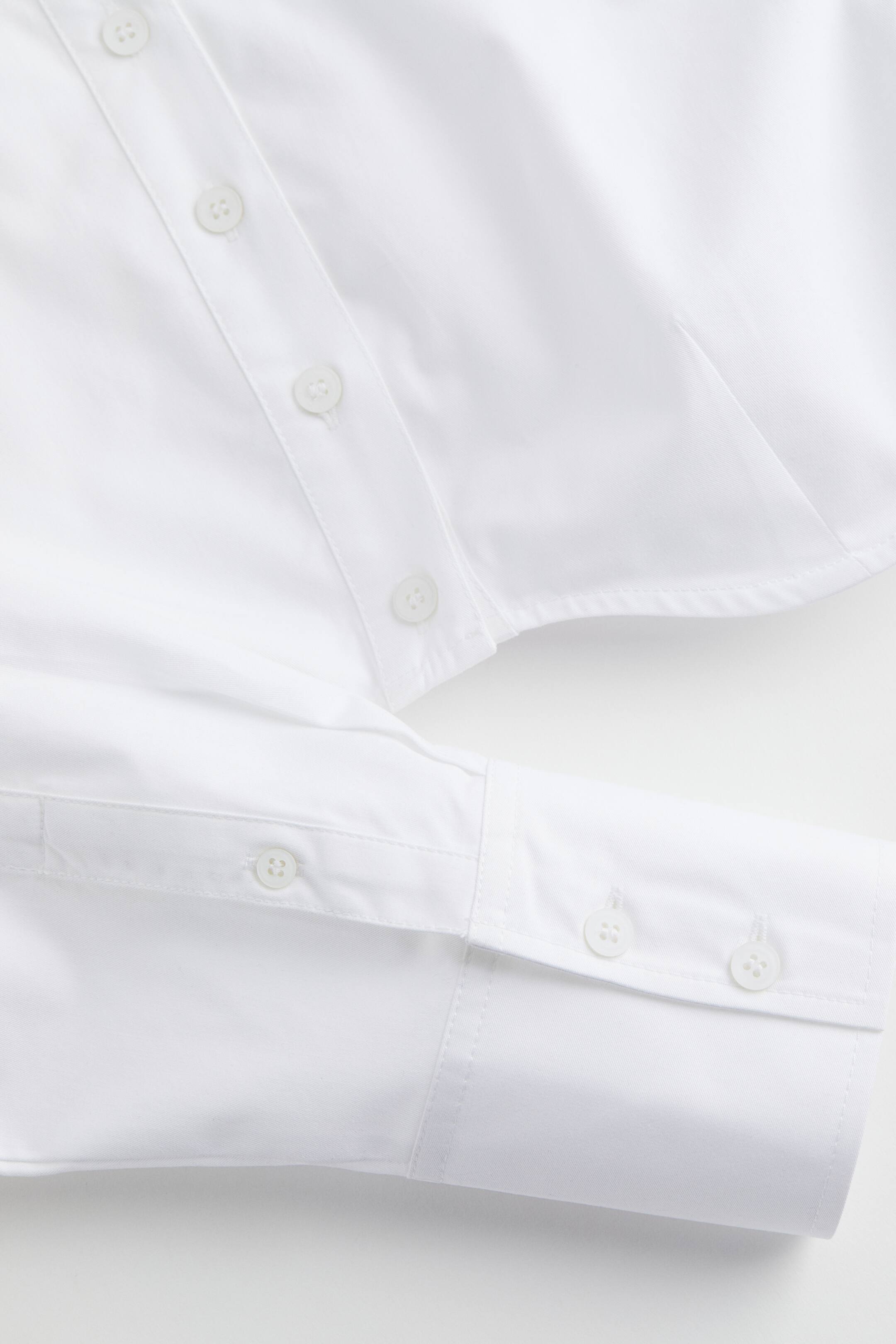 Cropped shirt - Long sleeve - Cropped - White - Ladies | H&M GB