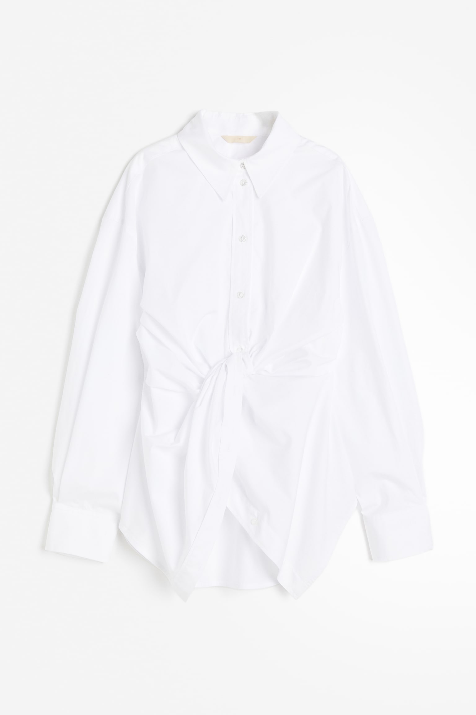 Knot-detail shirt - White/Black - 2