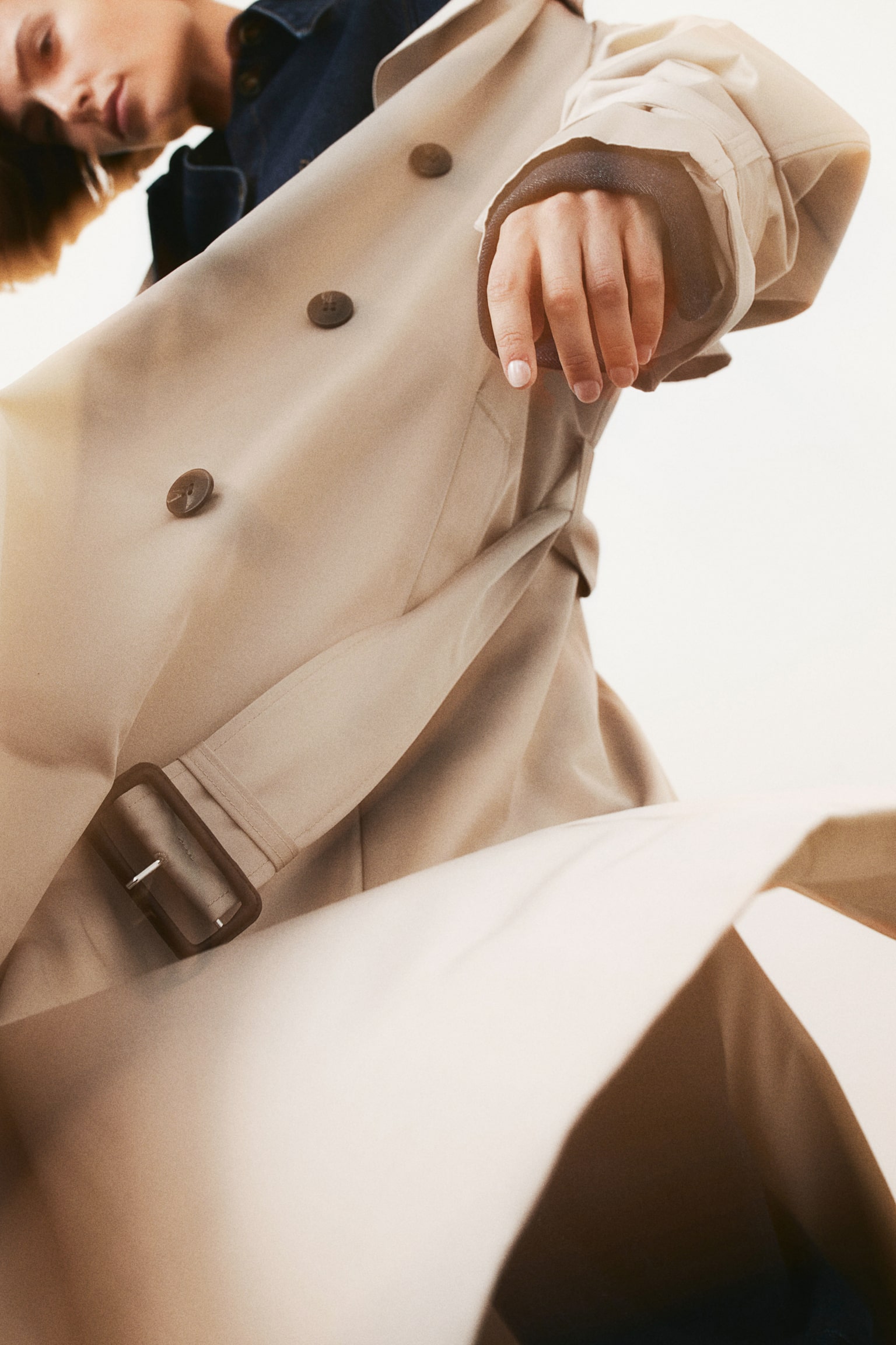 Trench-coat à fermeture croisée - Beige/Beige - 5