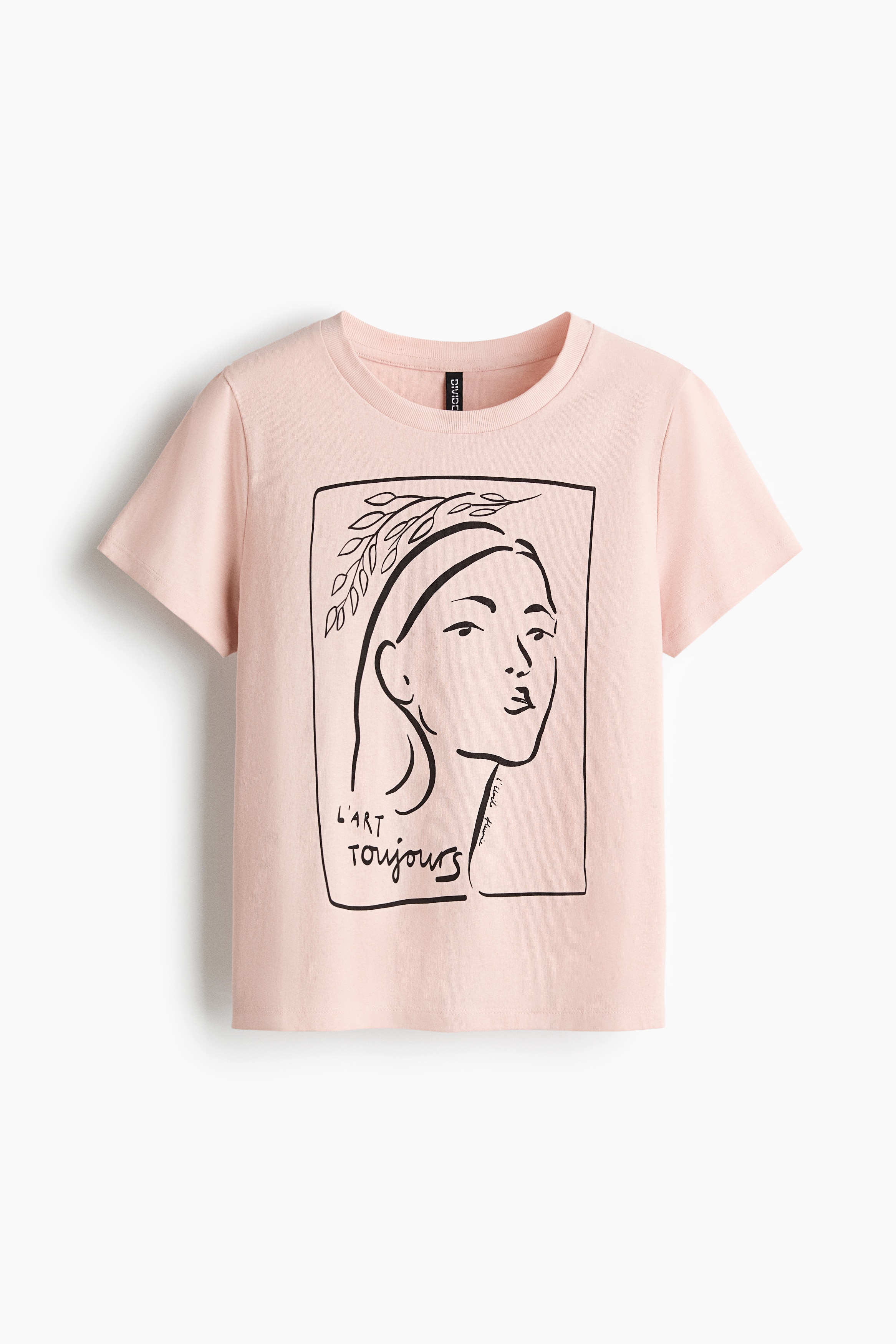 Áo thun cotton - Màu hồng nhạt/L'art Toujours