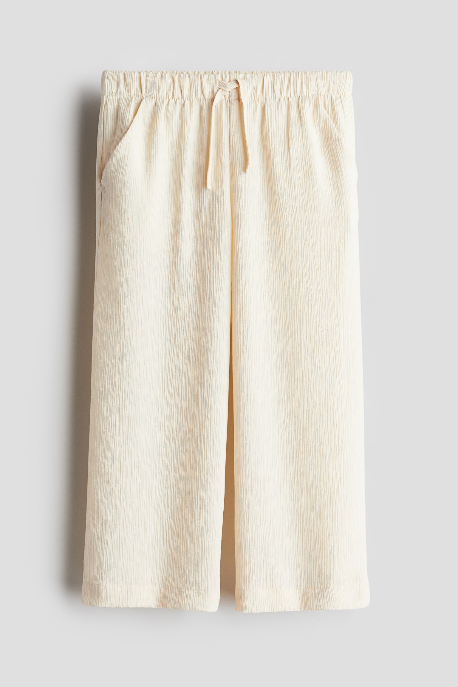 Crêpe weave trousers - Cream/Dark grey - 1