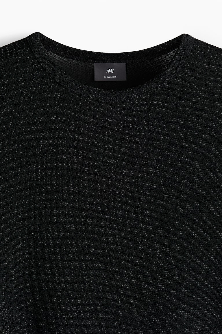 Regular Fit Glittery T-shirt Black Men H&M GB
