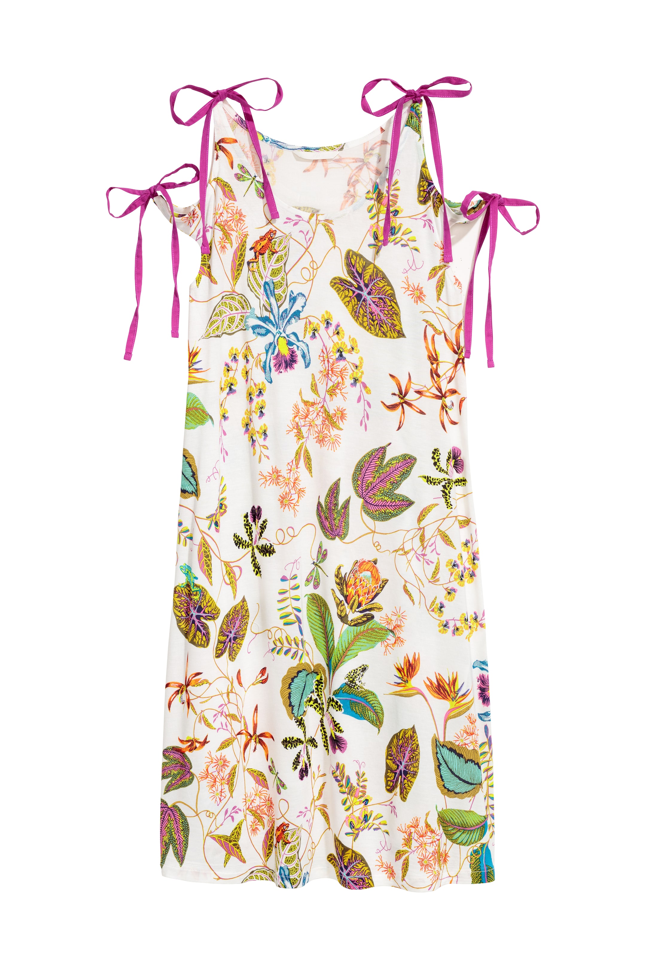 Zobraziť väčší obrázok: Vzorované viskózové šaty - biela - ŽENY | H&M SK 1