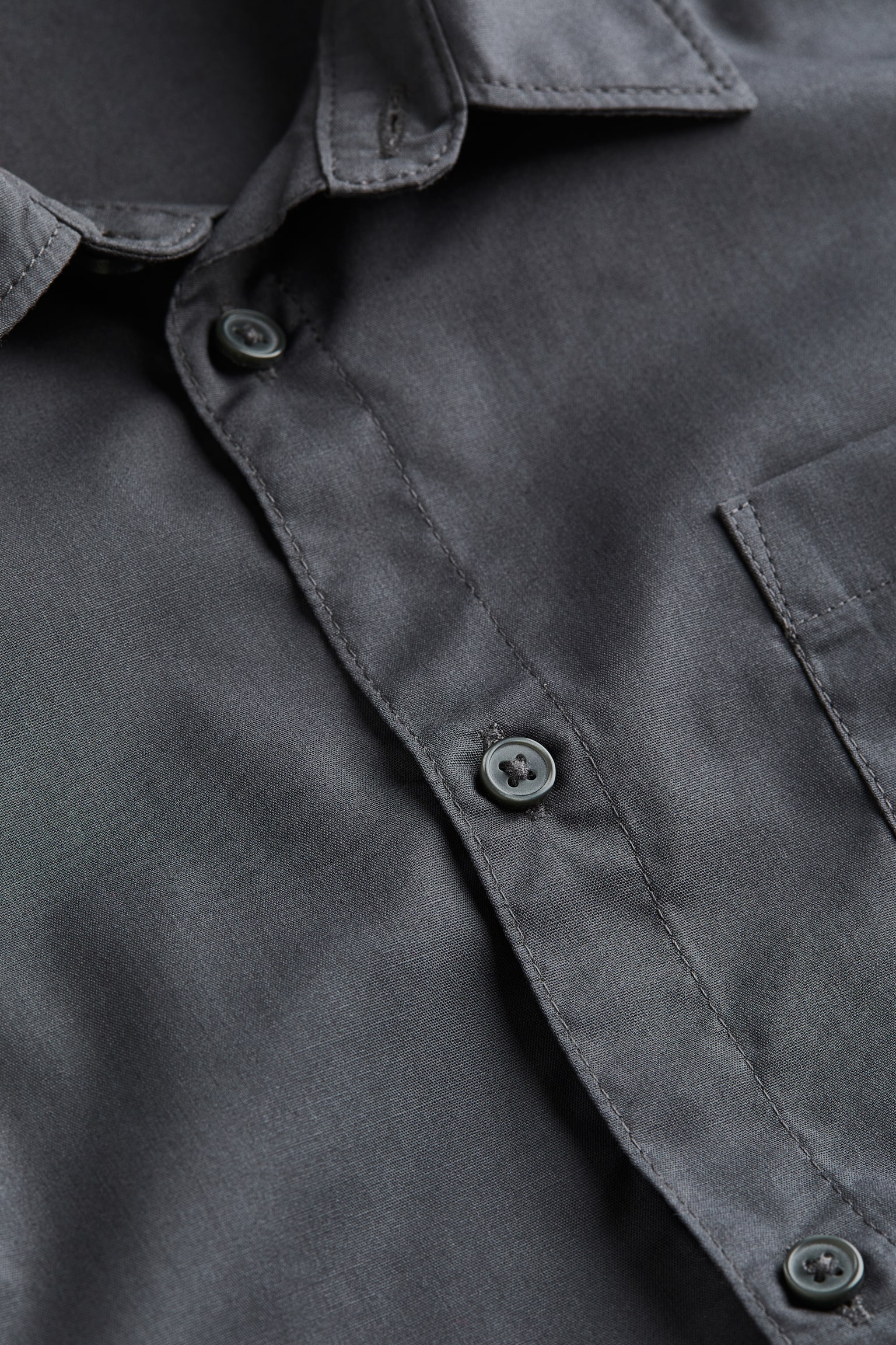 Easy-iron shirt - Dark grey/Black/White - 2