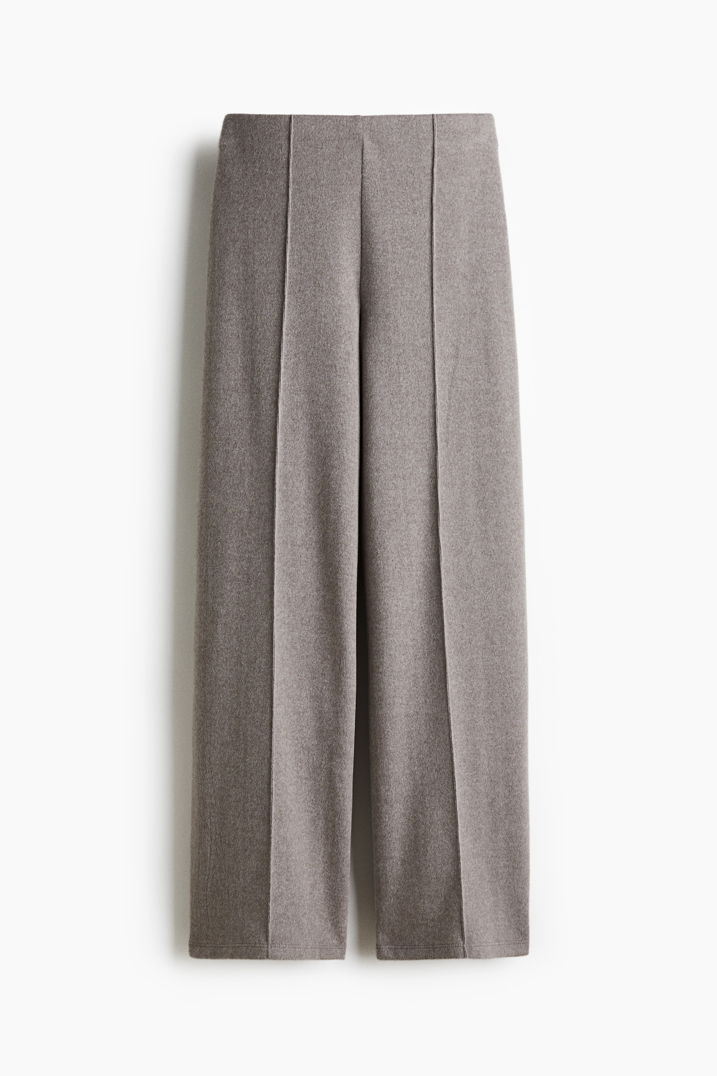 Fine-Knit Pants - Taupe melange