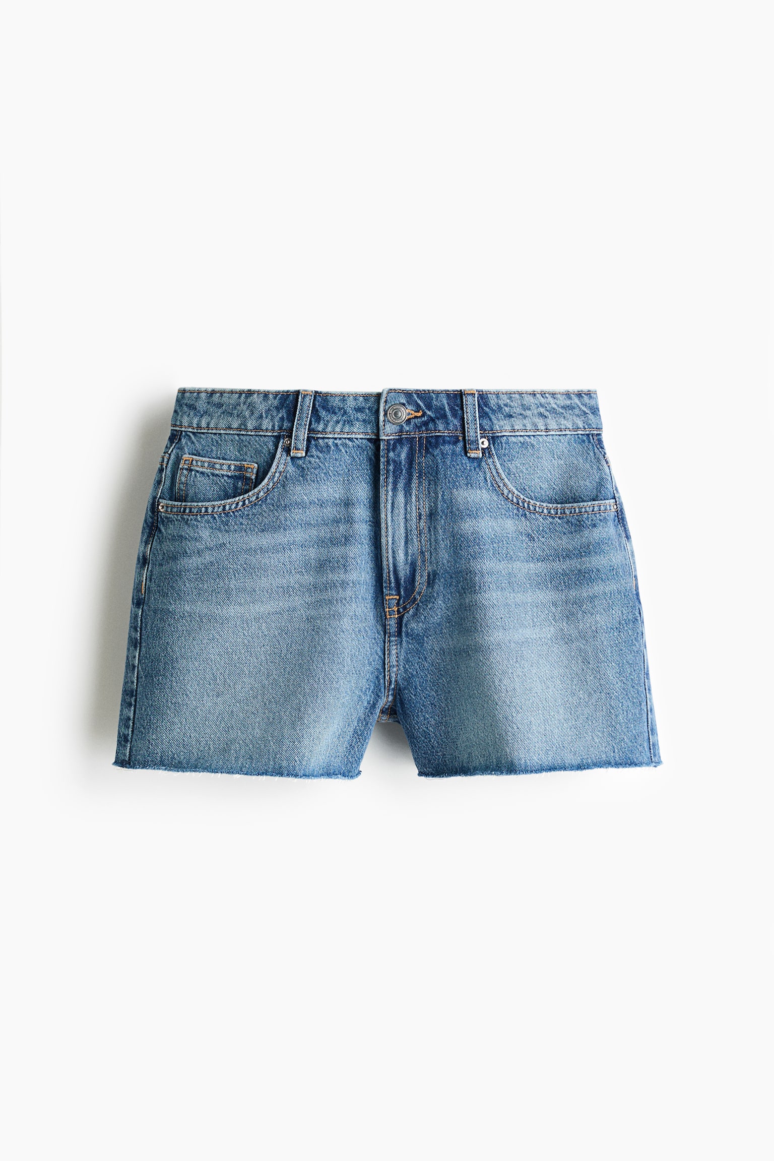 Dżinsowe szorty z niewykończonym brzegiem - Niebieski denim/Jasnoróżowy/Jasnoniebieski denim/Jasnoszary/Kremowy - 1
