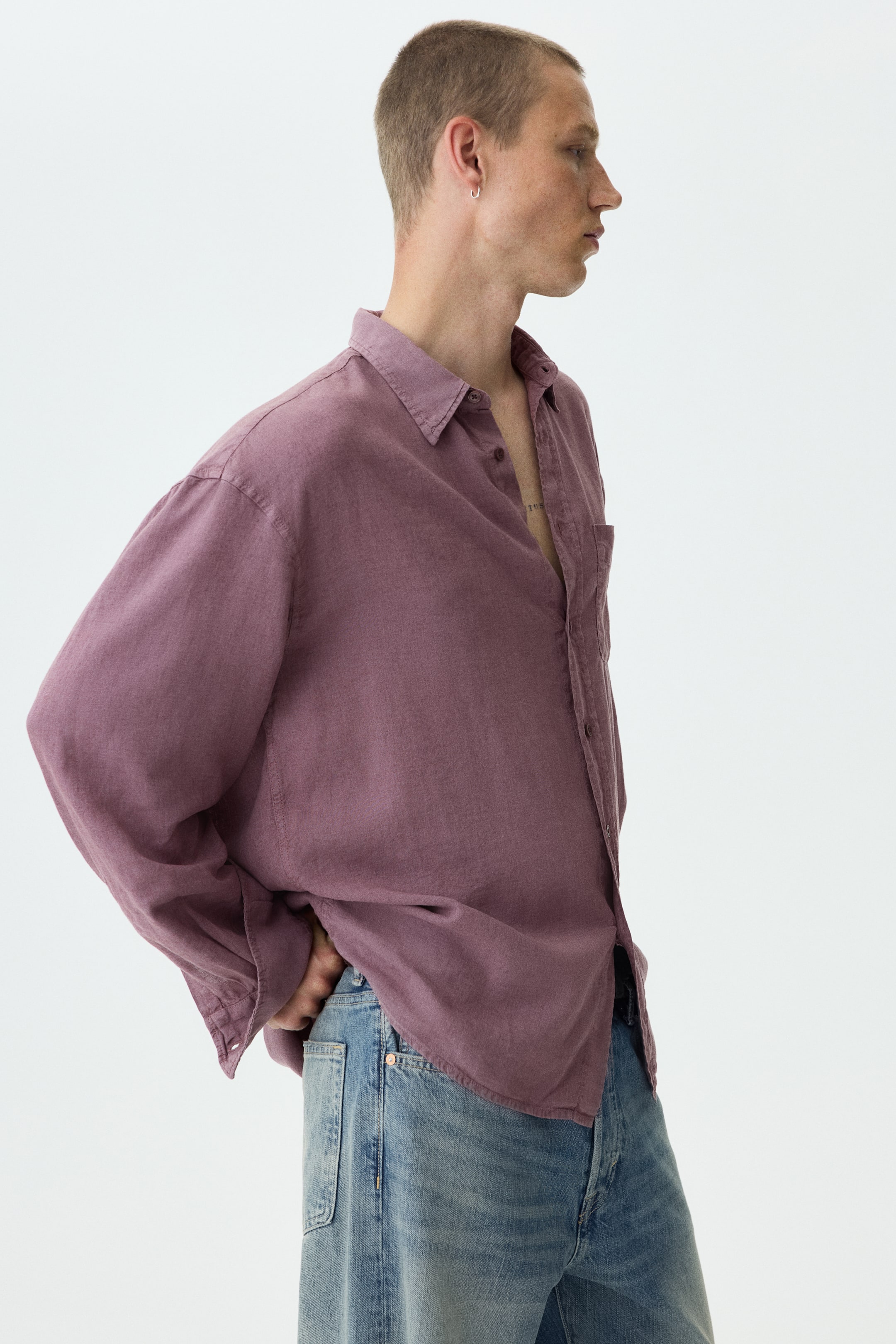 Relaxed-Fit Linen-Blend Shirt