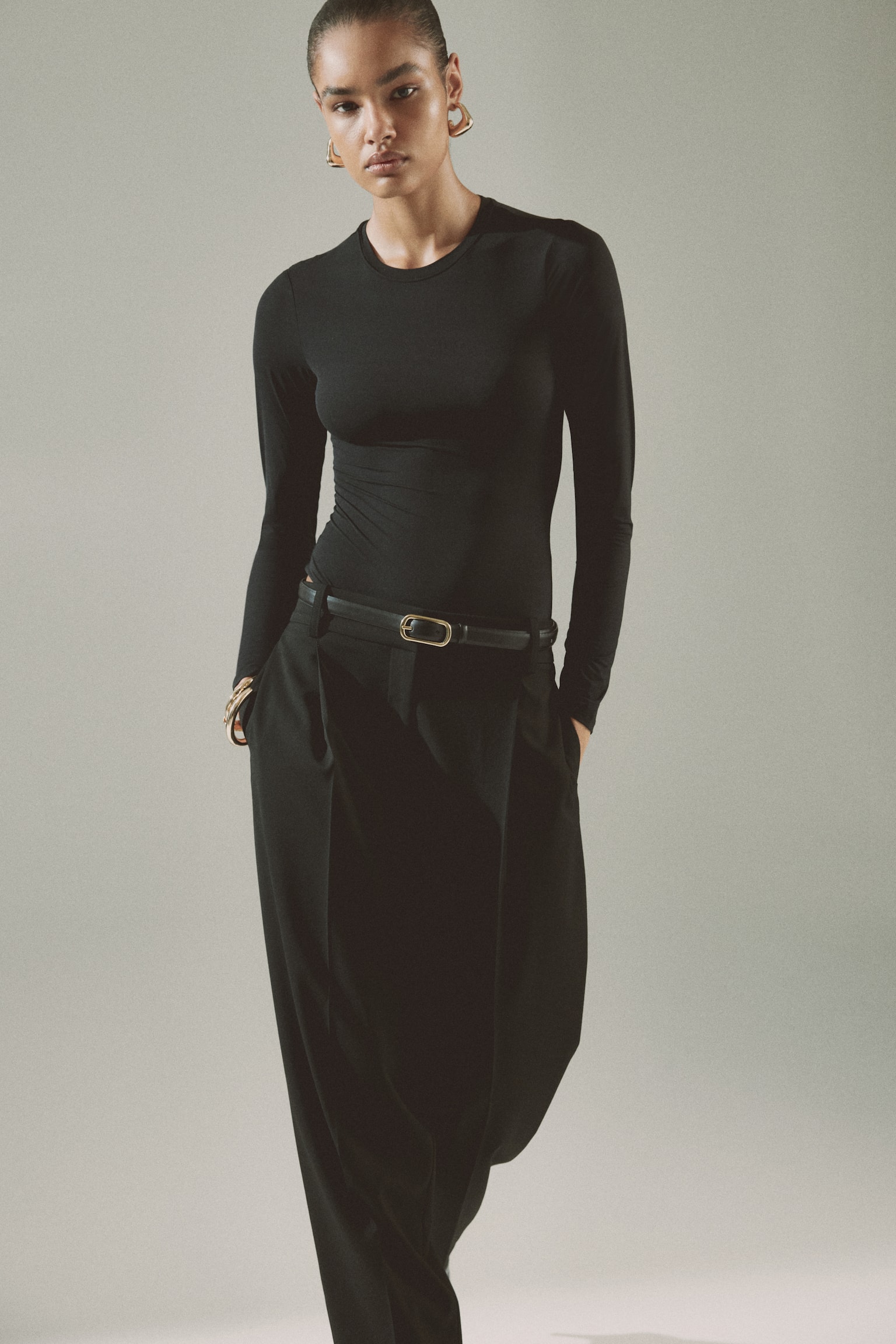 Женские брюки H&M Dress Pants, цвет: Чёрный — фото 3