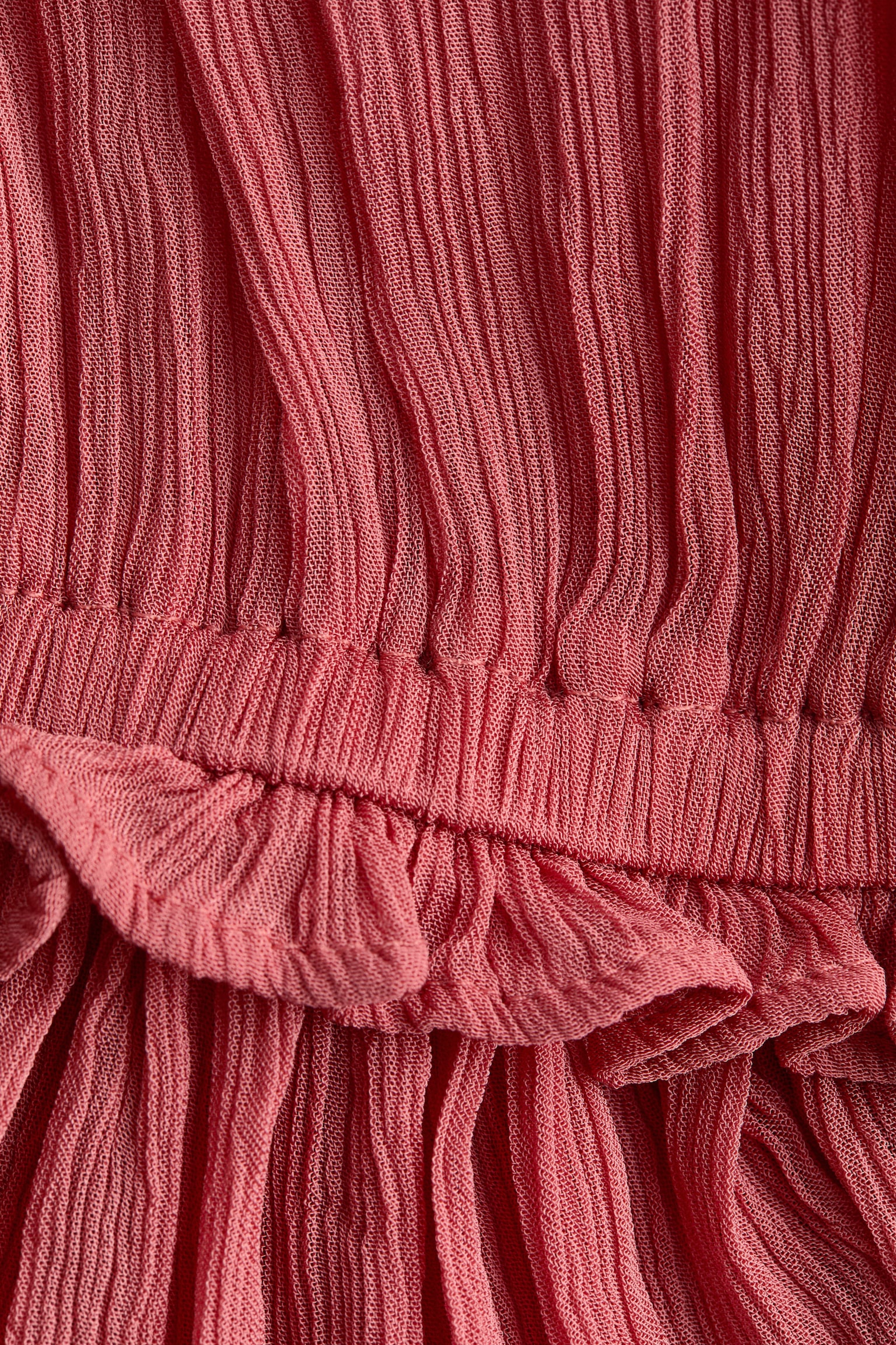 Женская блузка H&M Crinkled Viscose Blouse, цвет: Светлый пыльный красный — фото 5