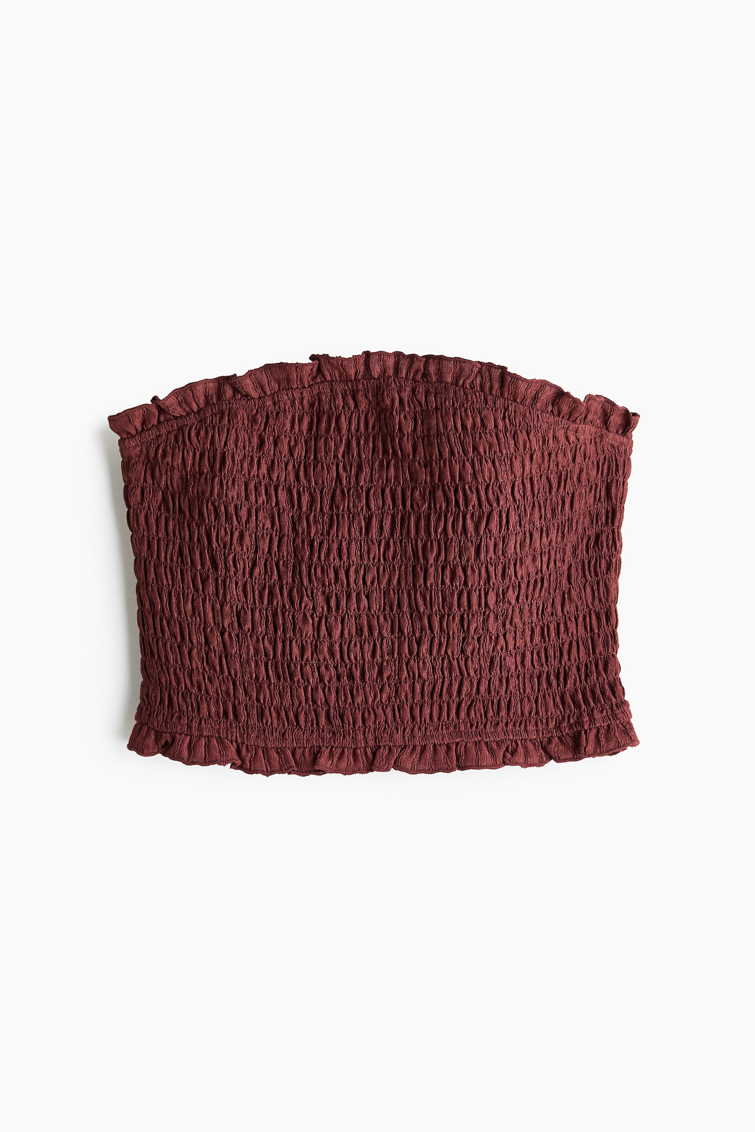 Smocked beach tube top - Rust brown - 2