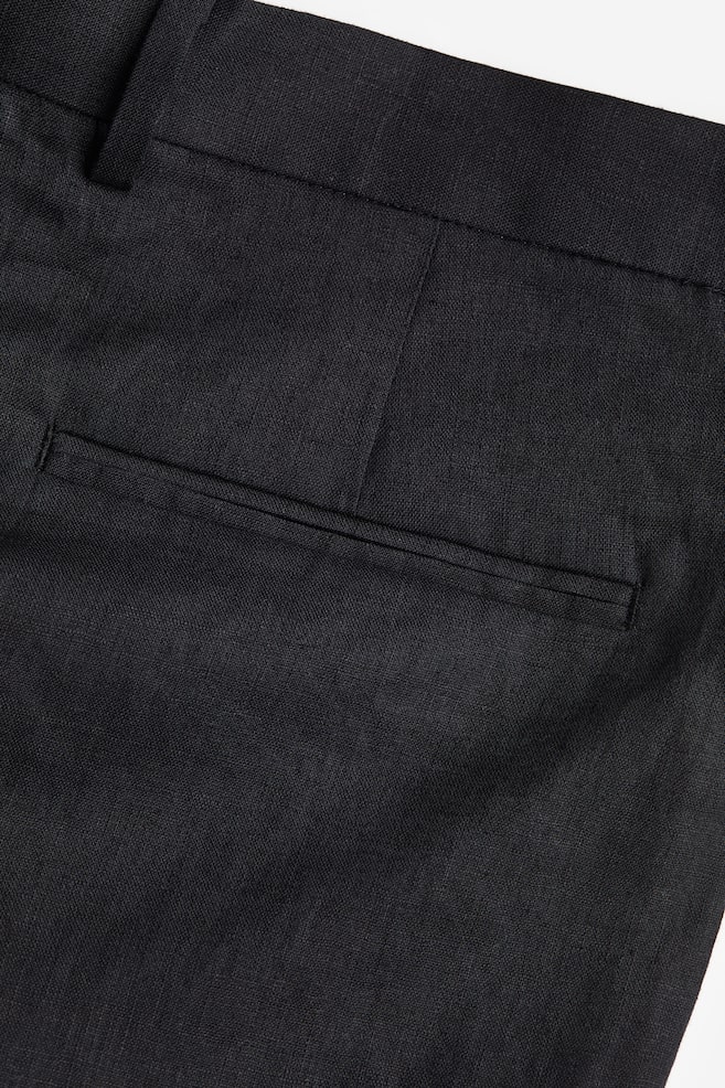 Slim Fit Linen suit trousers - Black/Light beige marl/Steel blue/Beige/dc/dc/dc - 3
